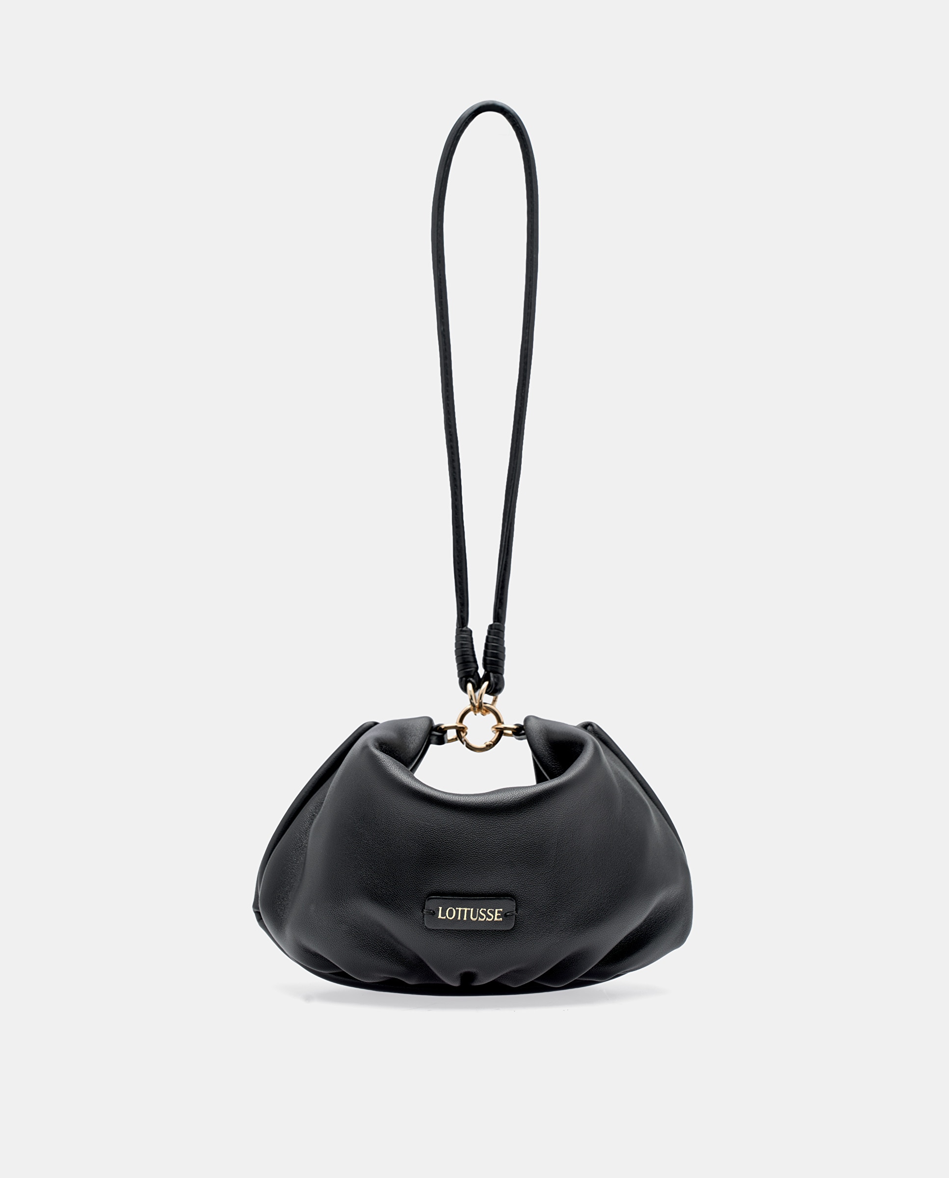 Bolso de mano joy de mujer de piel de cordero - Lottusse - Negro Negro-1