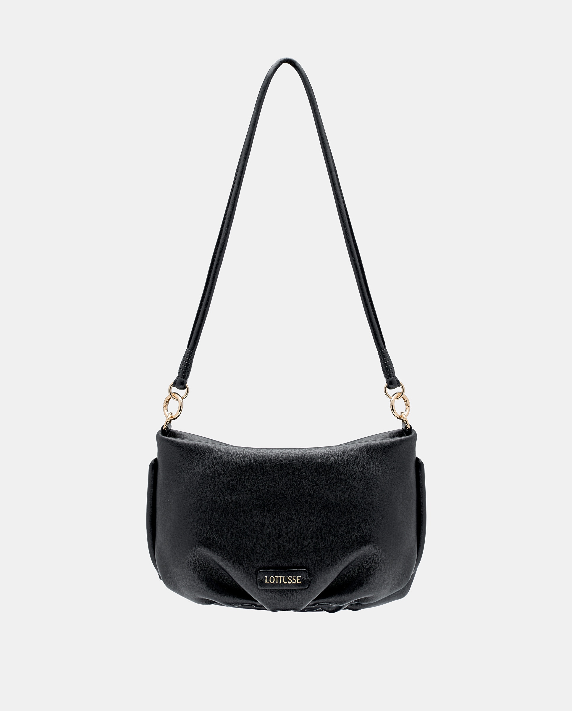 Bolso de mano joy de mujer de piel de cordero - Lottusse - Negro Negro-3