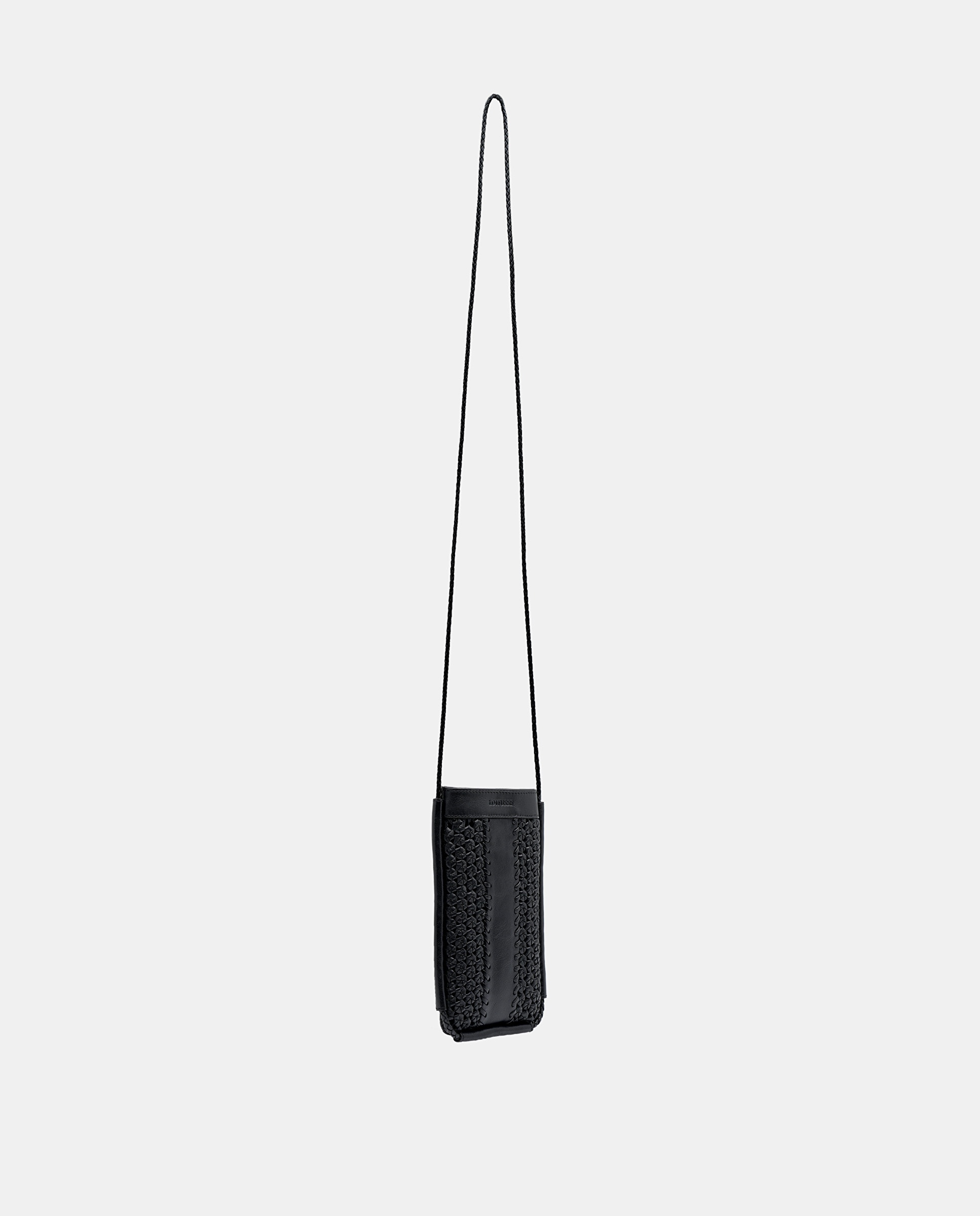 Bolso para móvil noodluxe de mujer de piel de cordero - Lottusse - Negro Negro-3