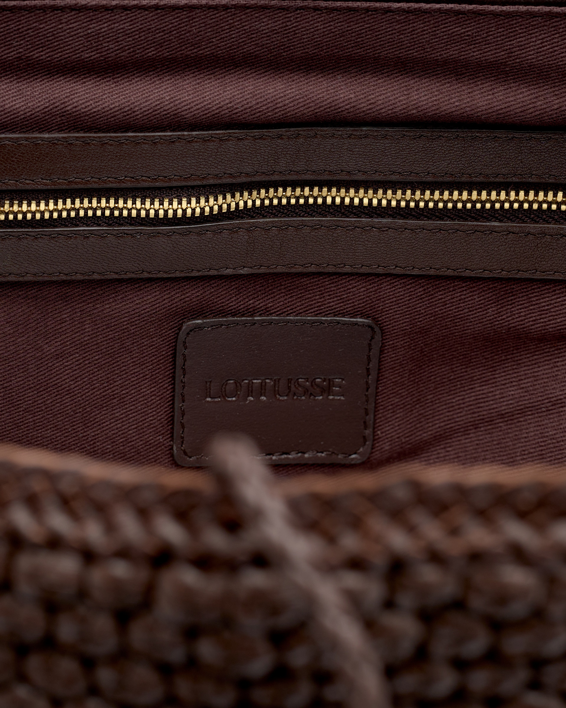 Bolso de hombro noodbag de mujer de piel de cordero - Lottusse - Marrón Marrón-3