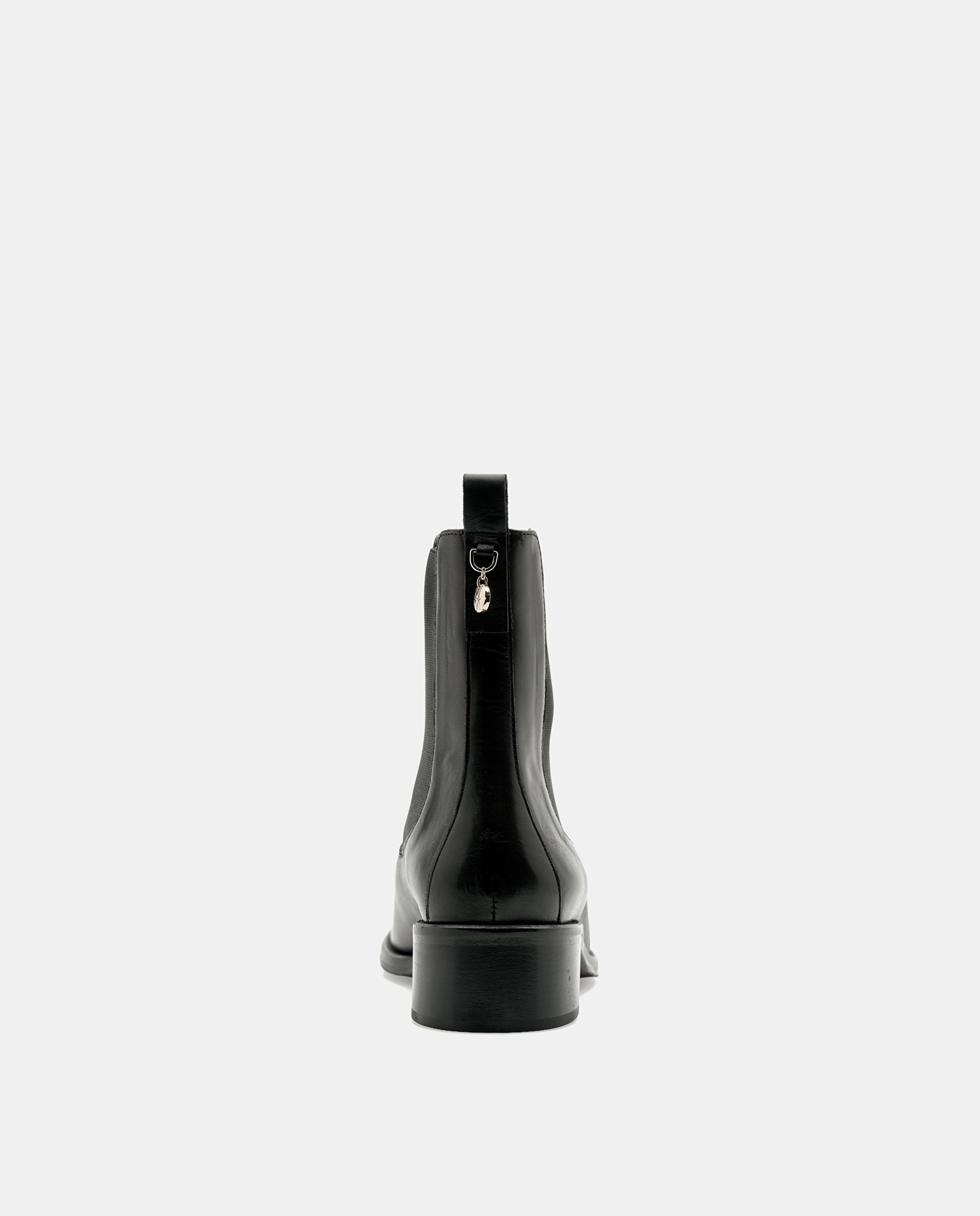Botín elástico pina de mujer de piel de vacuno - Lottusse - Negro Negro-2