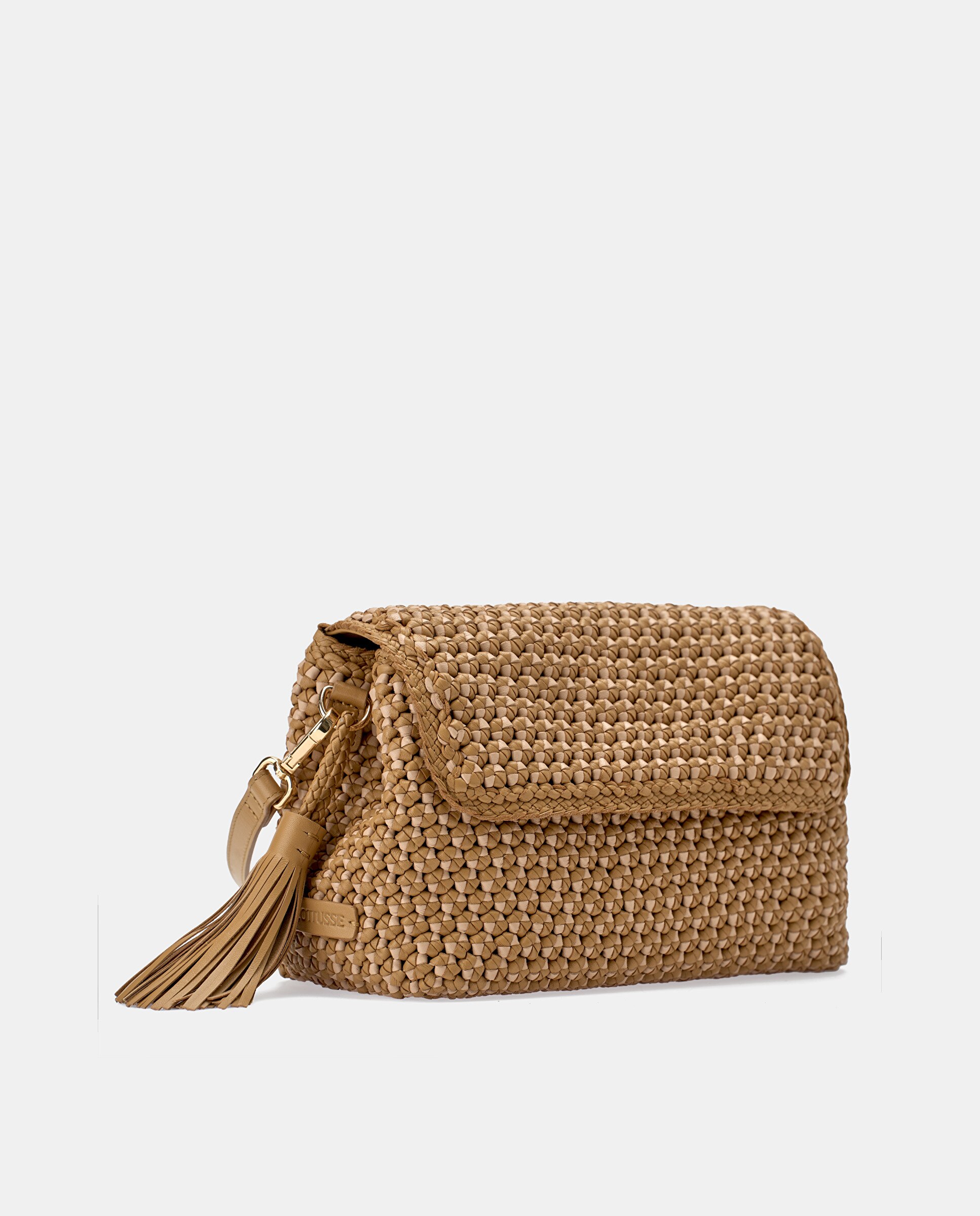 Bolso de mano de mujer noodbag de piel de cordero - Lottusse - Camel Camel-3