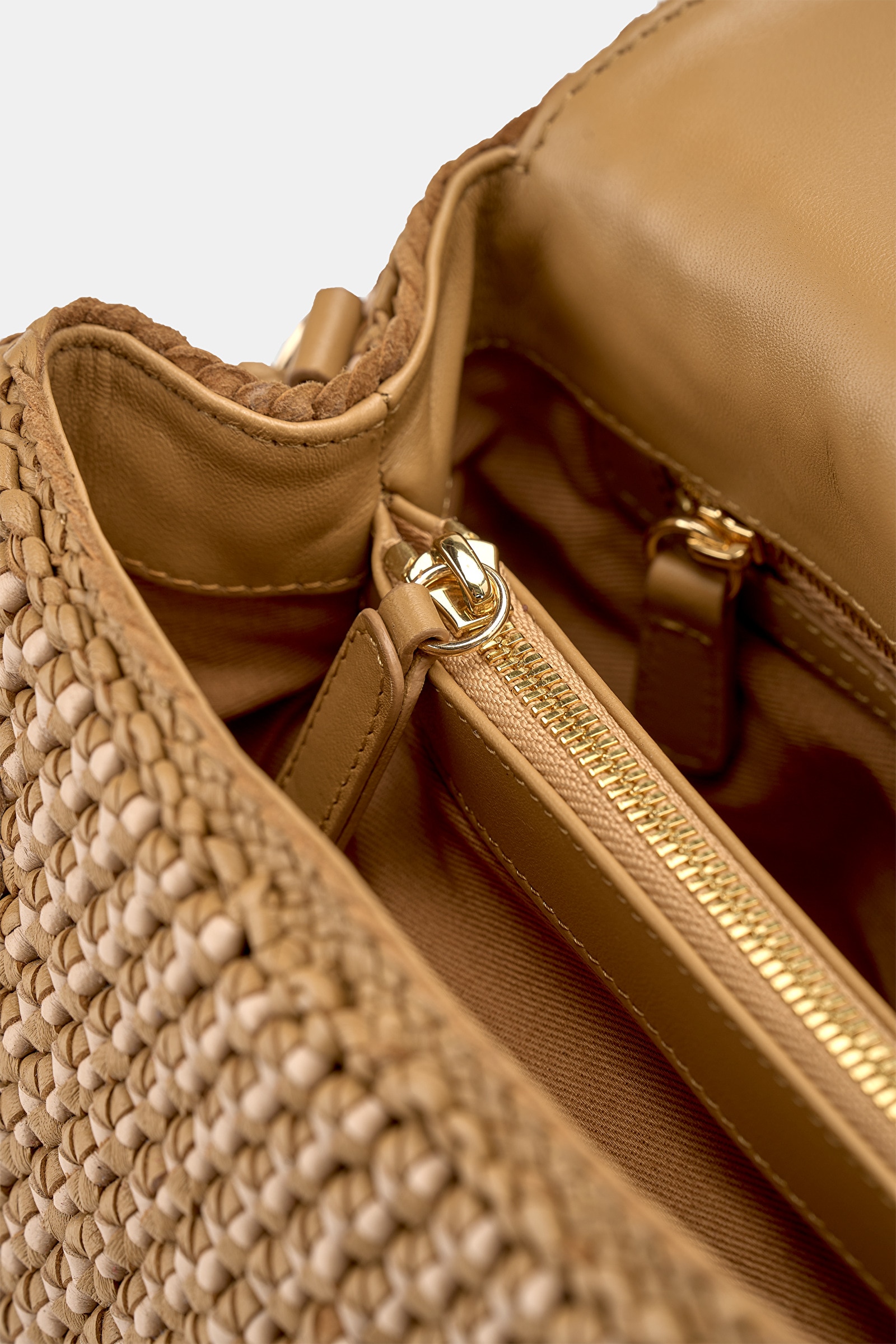 Bolso de mano de mujer noodbag de piel de cordero - Lottusse - Camel Camel-4