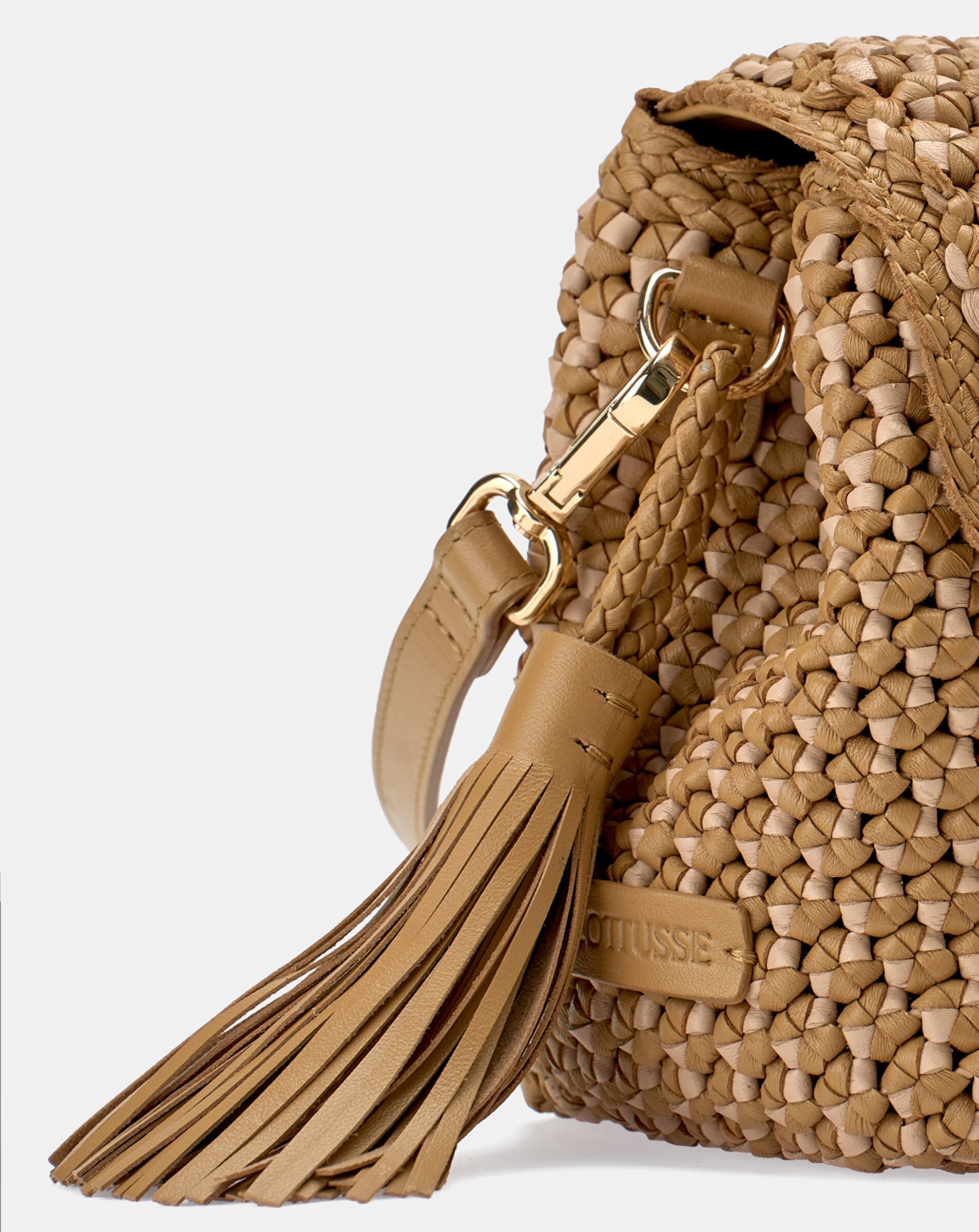 Bolso de mano de mujer noodbag de piel de cordero - Lottusse - Camel Camel-5