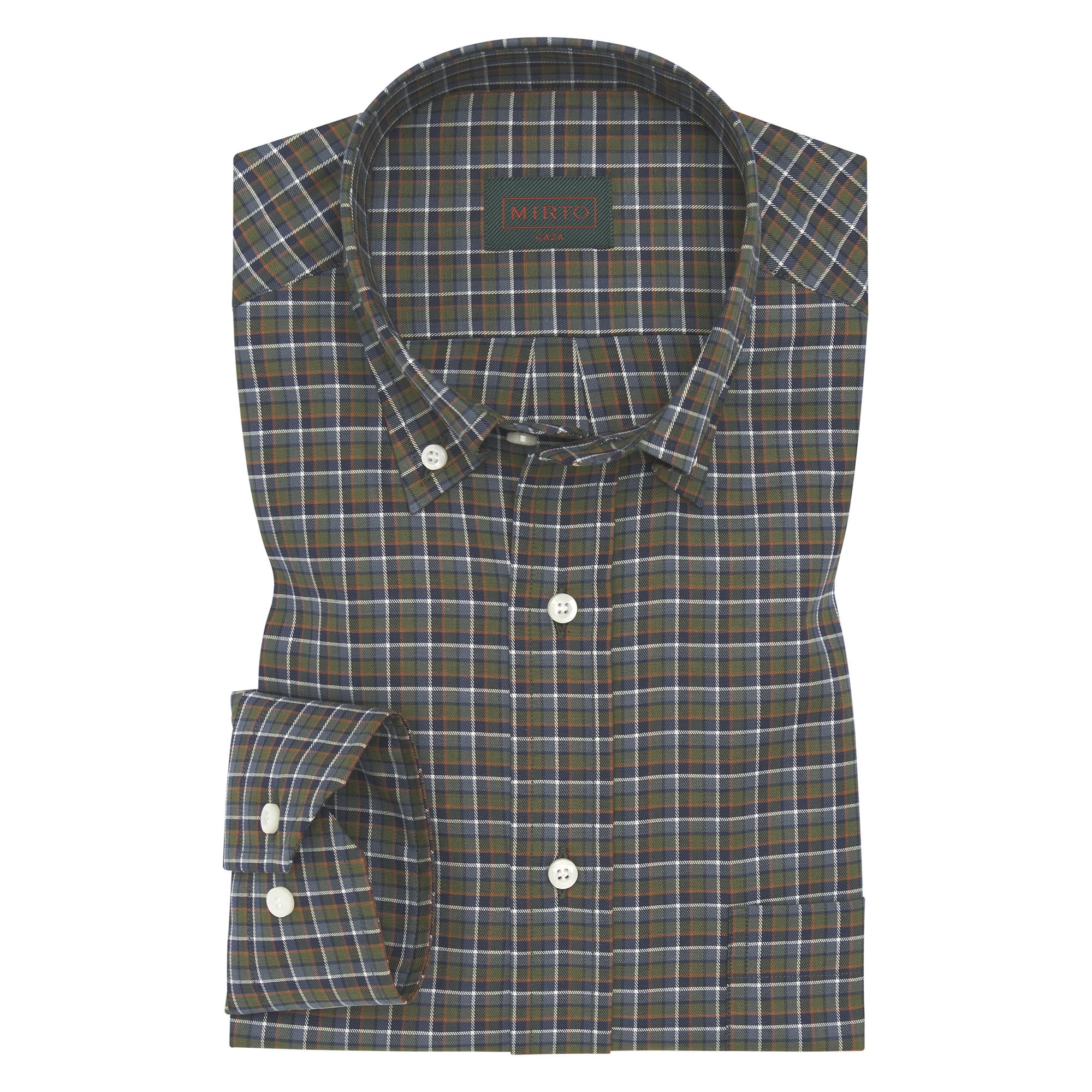 Camisa de Caça Casual Mirto Verde-militar-4