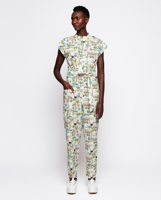 Imagen 0 de Mono de mujer de algodón con estampado figurativo