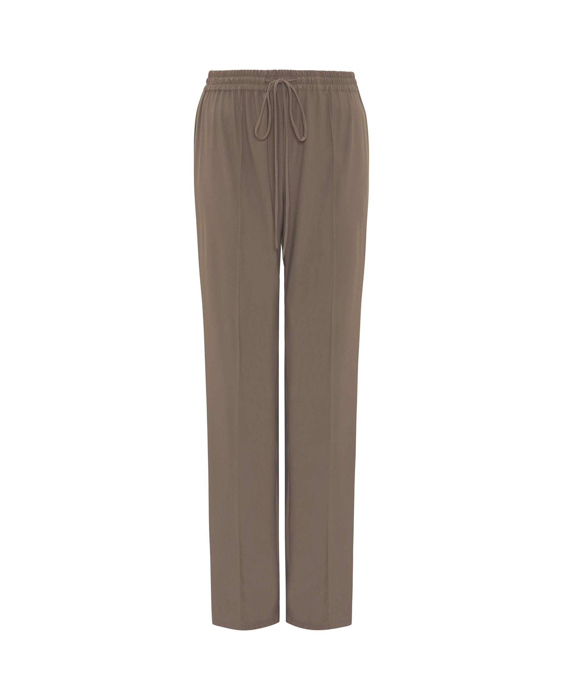 Pantalón ancho de mujer stretch en tejido técnico - Mirto - Gris Gris-4