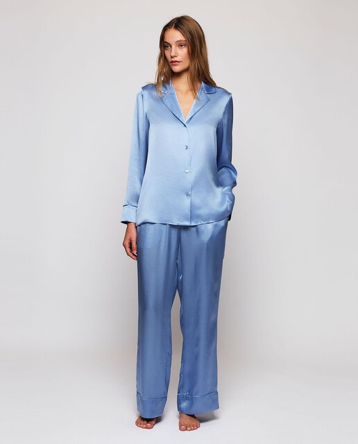 Imagen 0 de Pijama completo de mujer de seda y manga larga