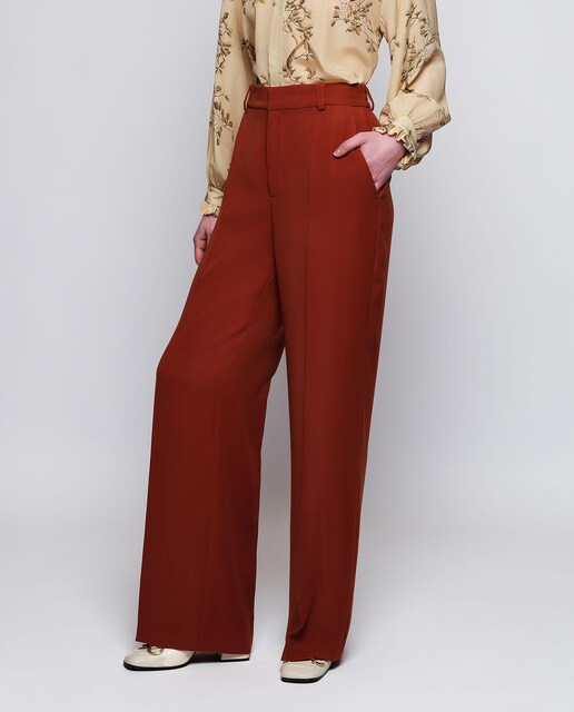 Imagen 0 de Pantalón recto de mujer de traje fluido