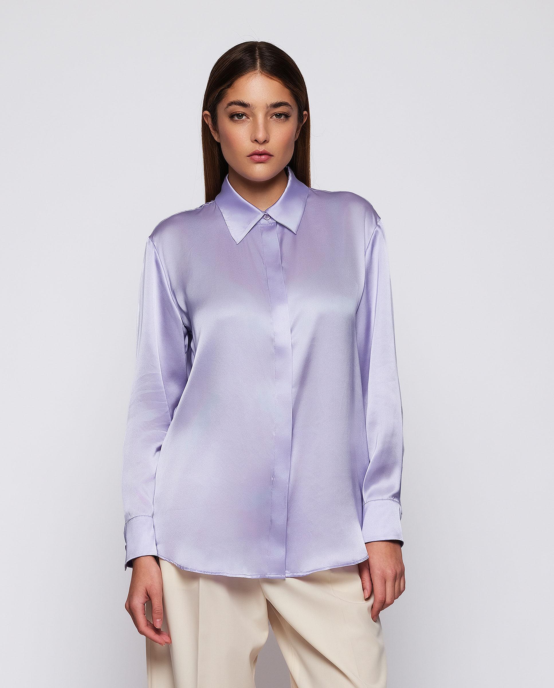 Blusa de mujer lisa de seda