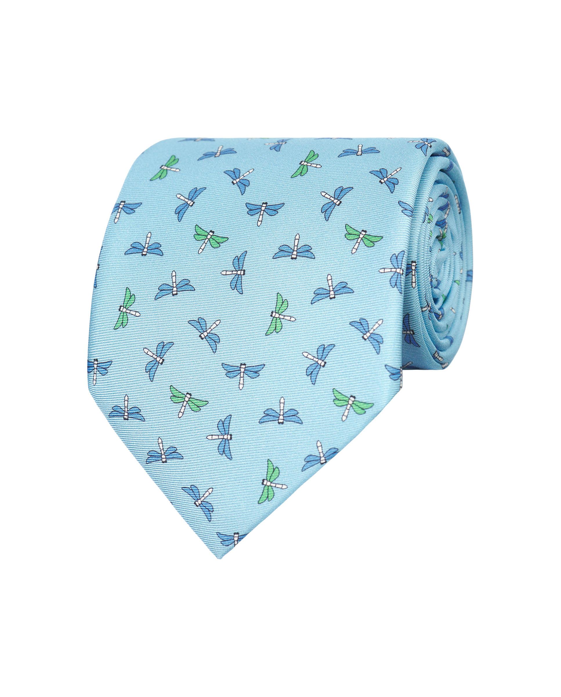 Imagen 0 de Corbata de hombre twill estampado seda natural Azul claro