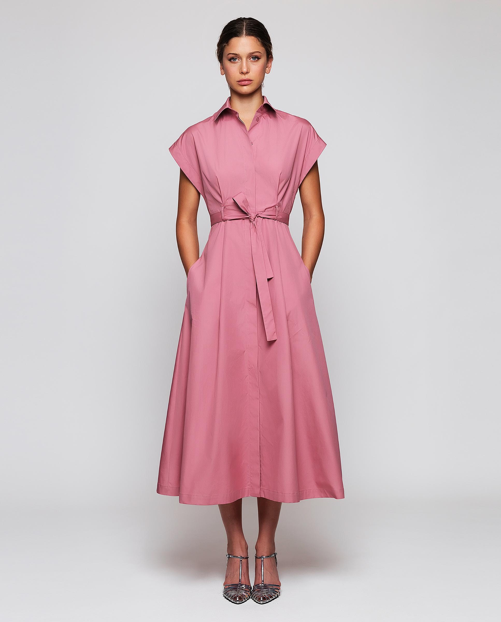 Mirto - Vestido midi camisero de manga corta.