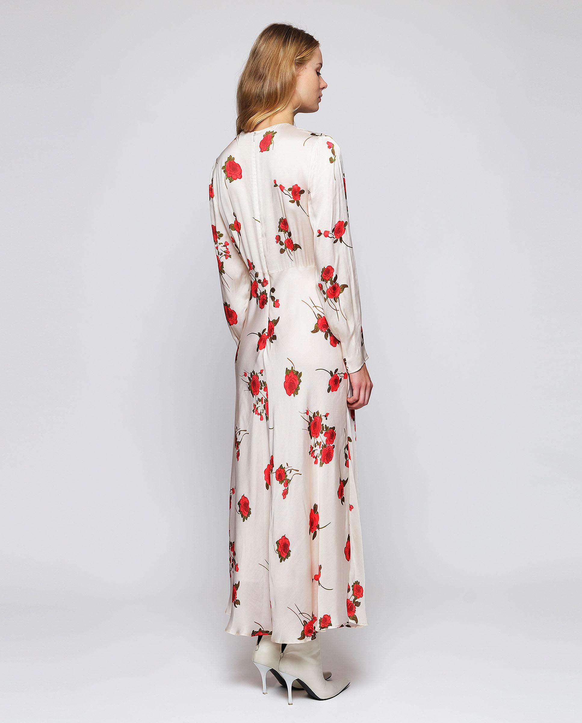 Vestido midi estampado floral - Mirto - Blanco Blanco-2