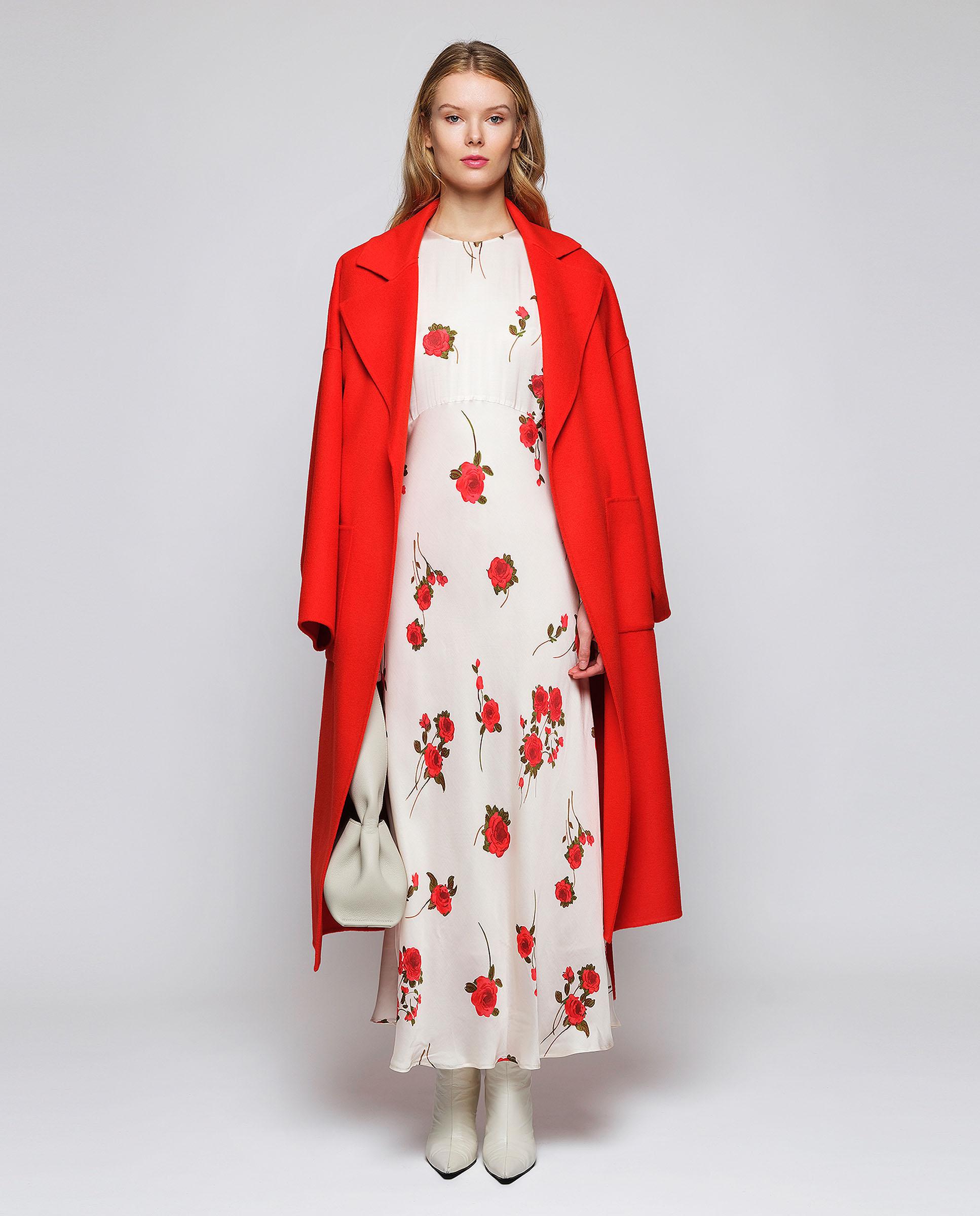 Vestido midi estampado floral - Mirto - Blanco Blanco-3