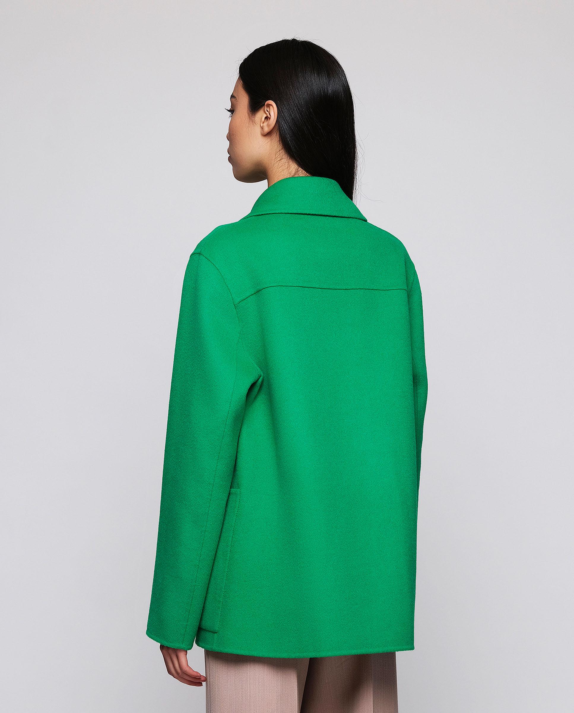 Chaquetón de mujer de doble faz lana cashmere - Mirto - Verde Verde-2