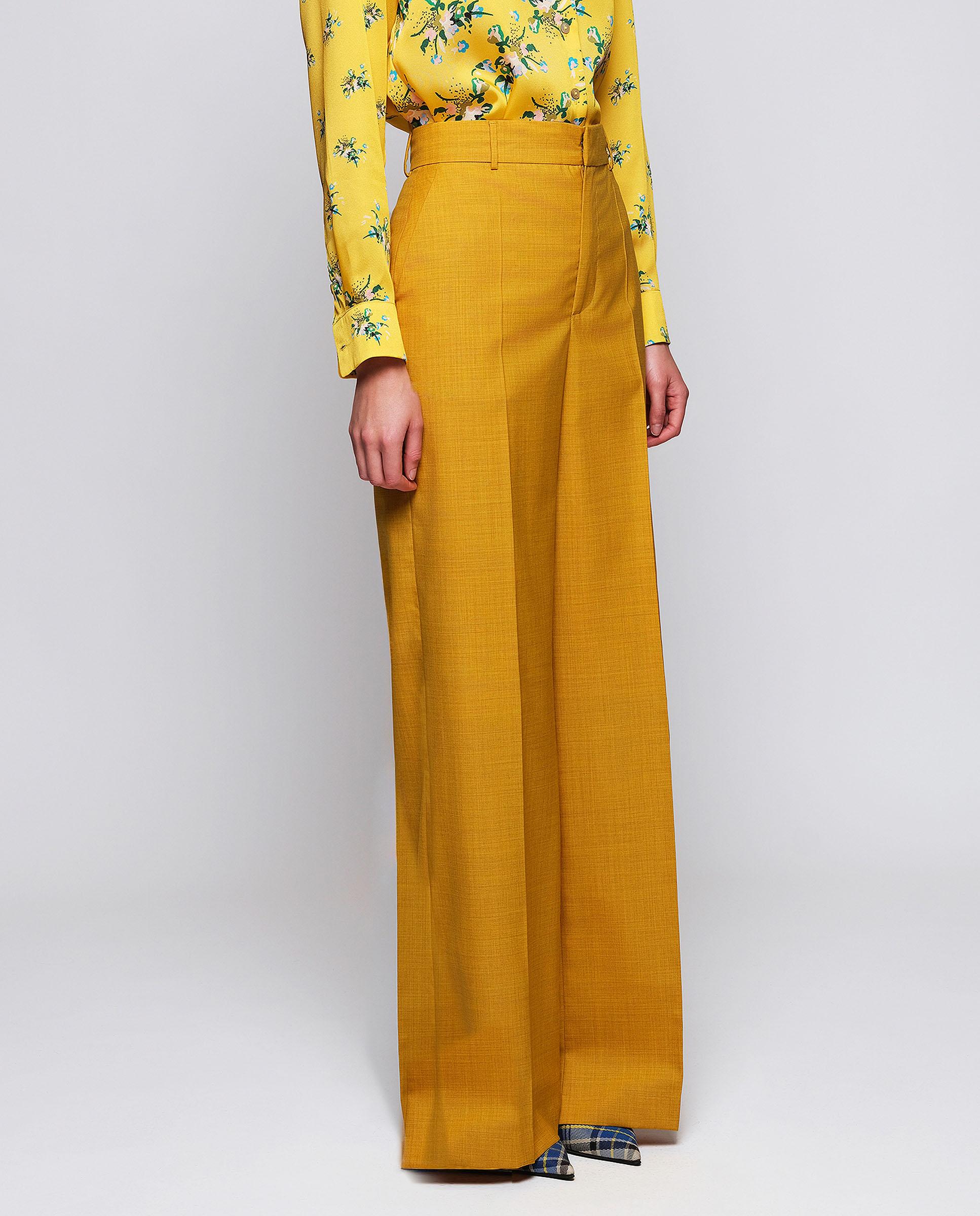 Pantalón de vestir de mujer de lana - Mirto - Amarillo Amarillo-1