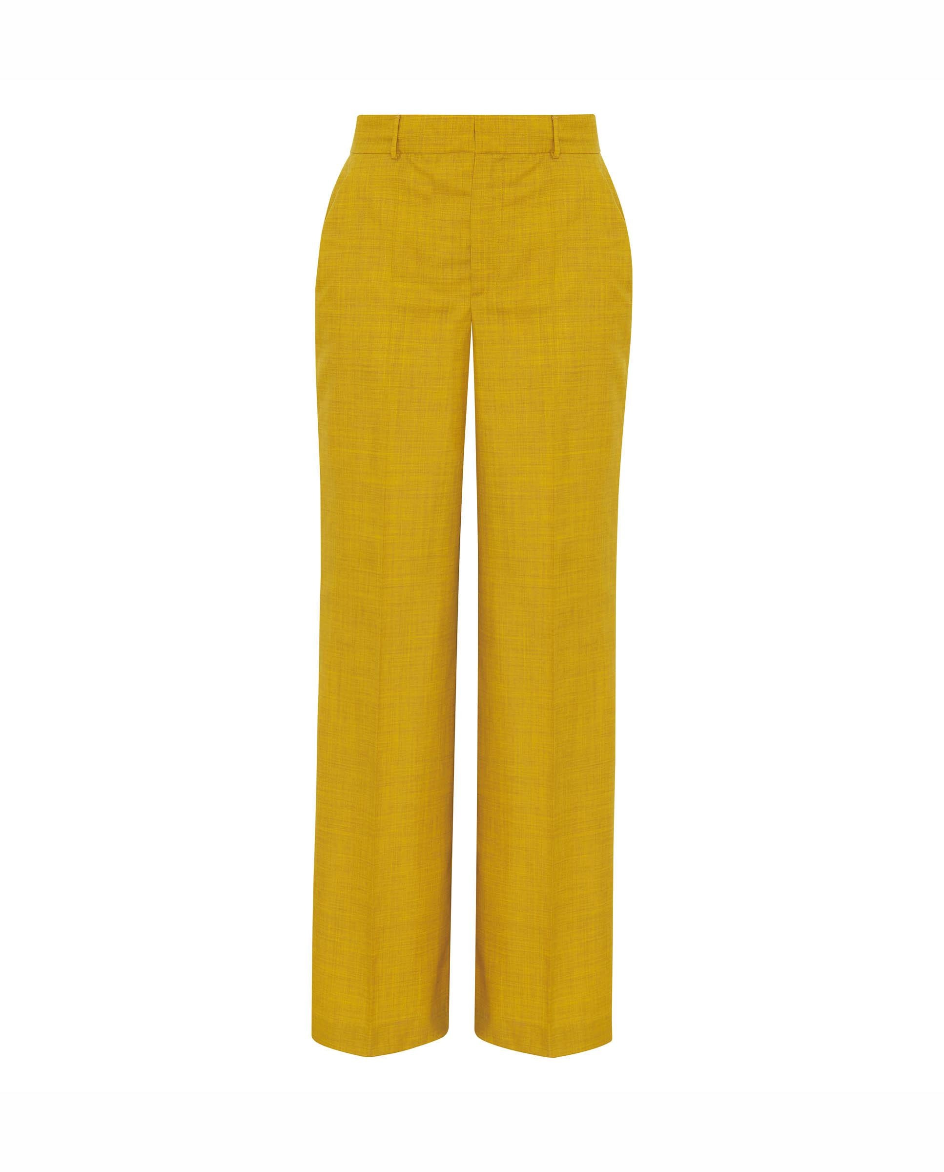 Pantalón de vestir de mujer de lana - Mirto - Amarillo Amarillo-4