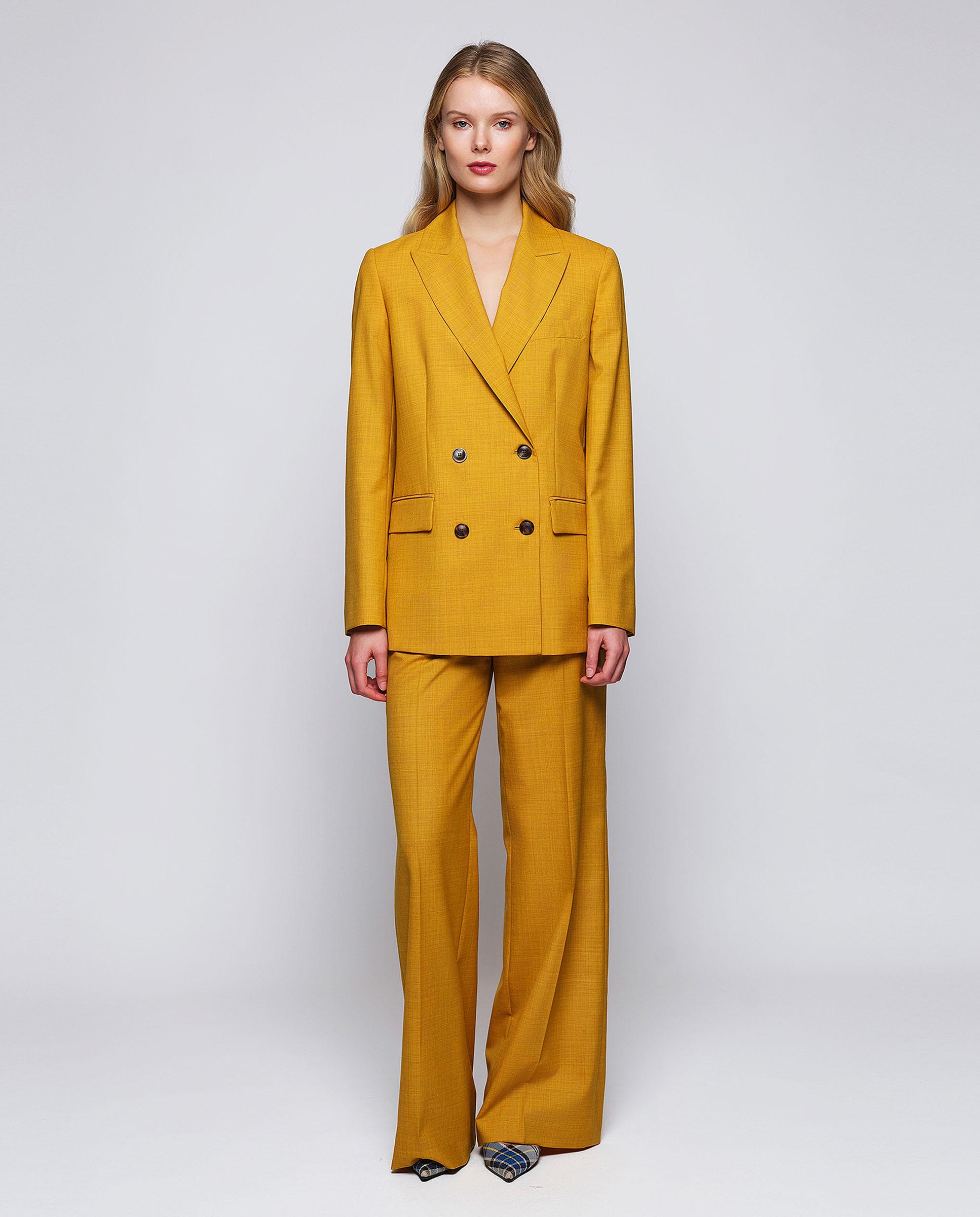 Pantalón de vestir de mujer de lana - Mirto - Amarillo Amarillo-3