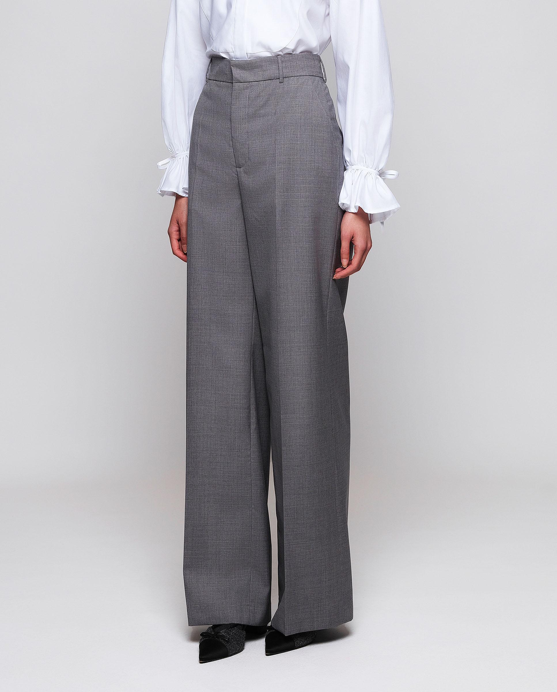 Pantalón de vestir de mujer de lana - Mirto - Gris Gris-1
