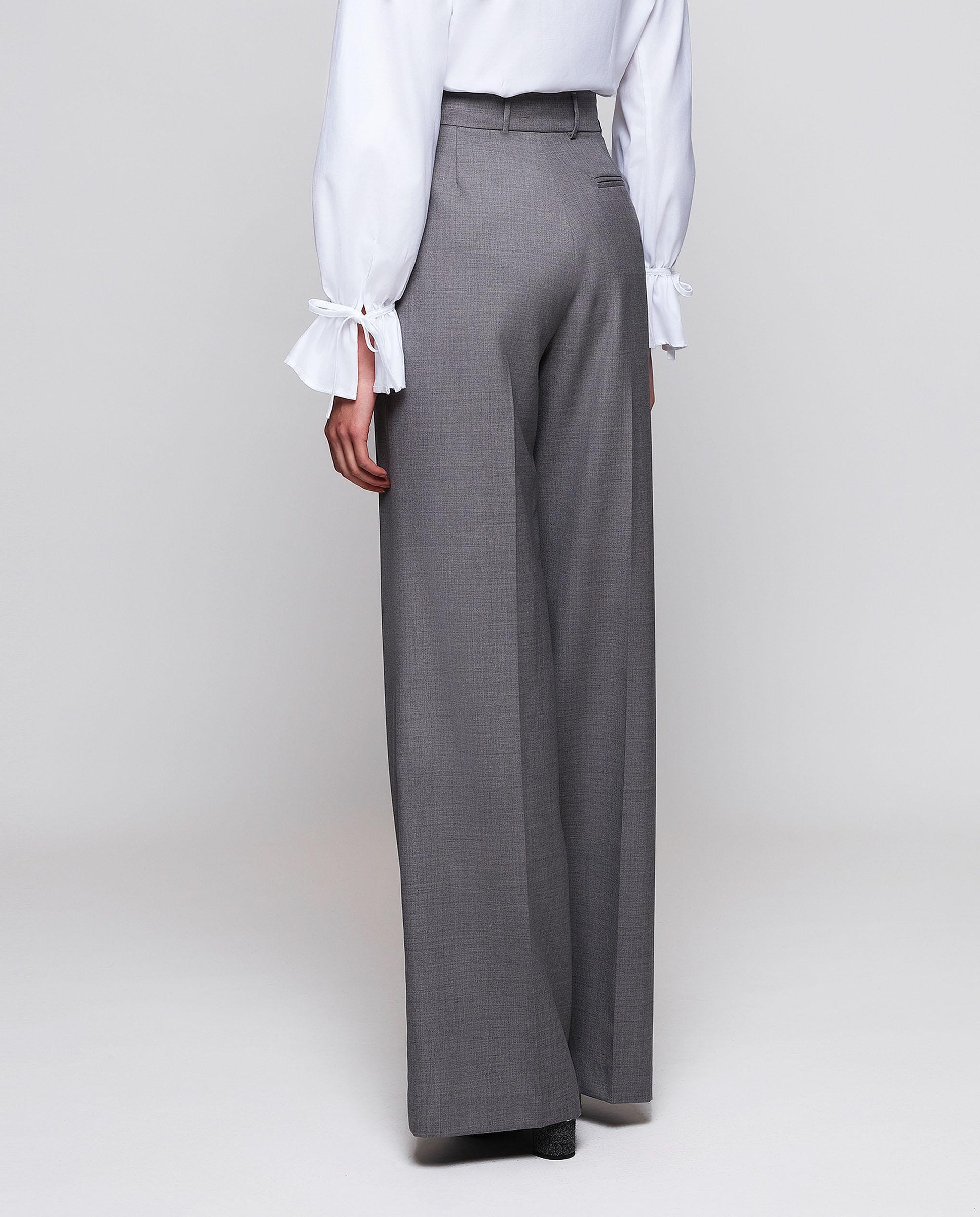 Pantalón de vestir de mujer de lana - Mirto - Gris Gris-2