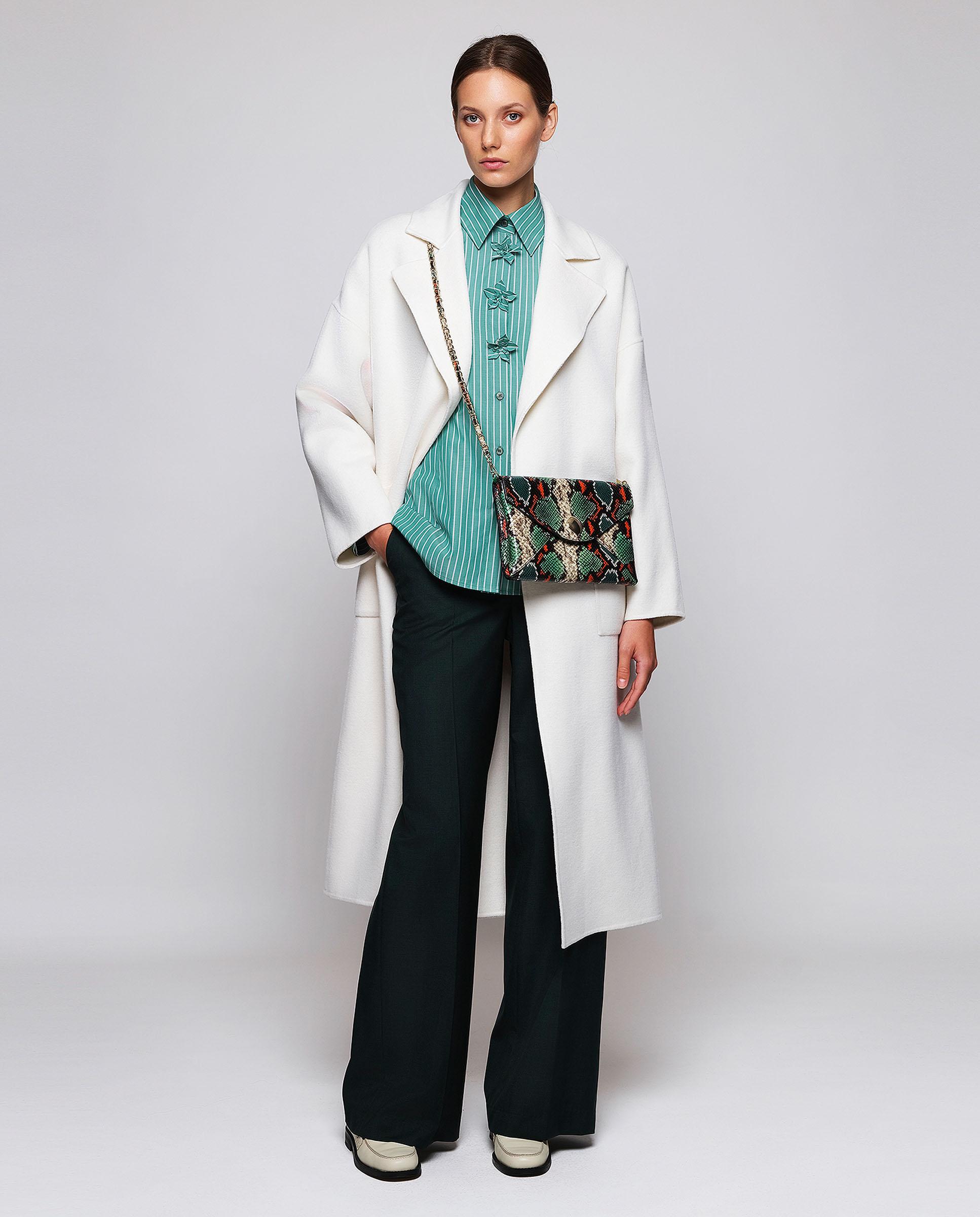 Pantalón traje de lana de mujer - Mirto - Verde oscuro Verde oscuro-3