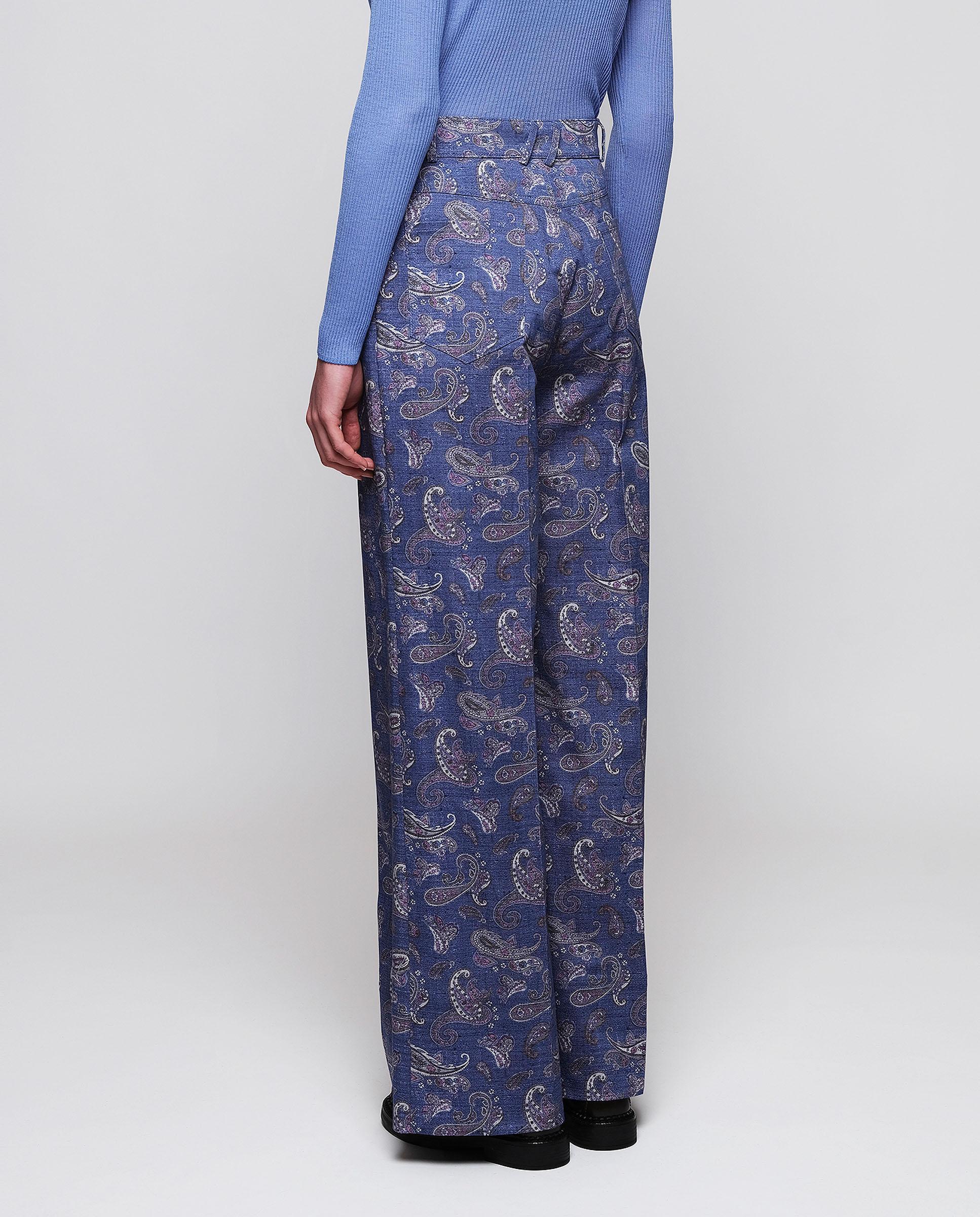 Pantalón denim estampado paisley de mujer - Mirto - Azul Azul-2