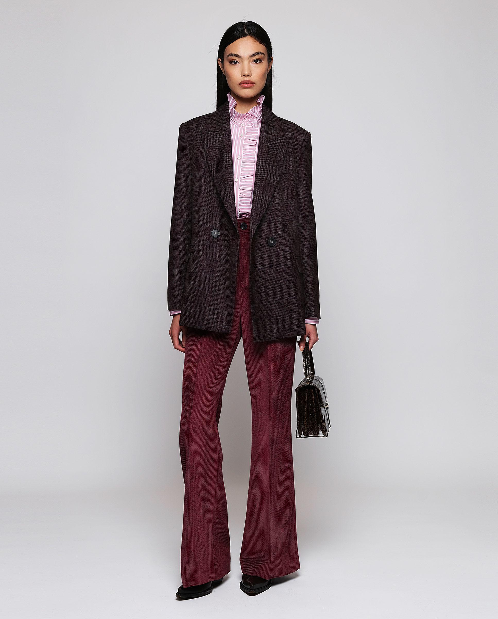 Camisa de mujer rayas algodón - Mirto - Rosa Rosa-3