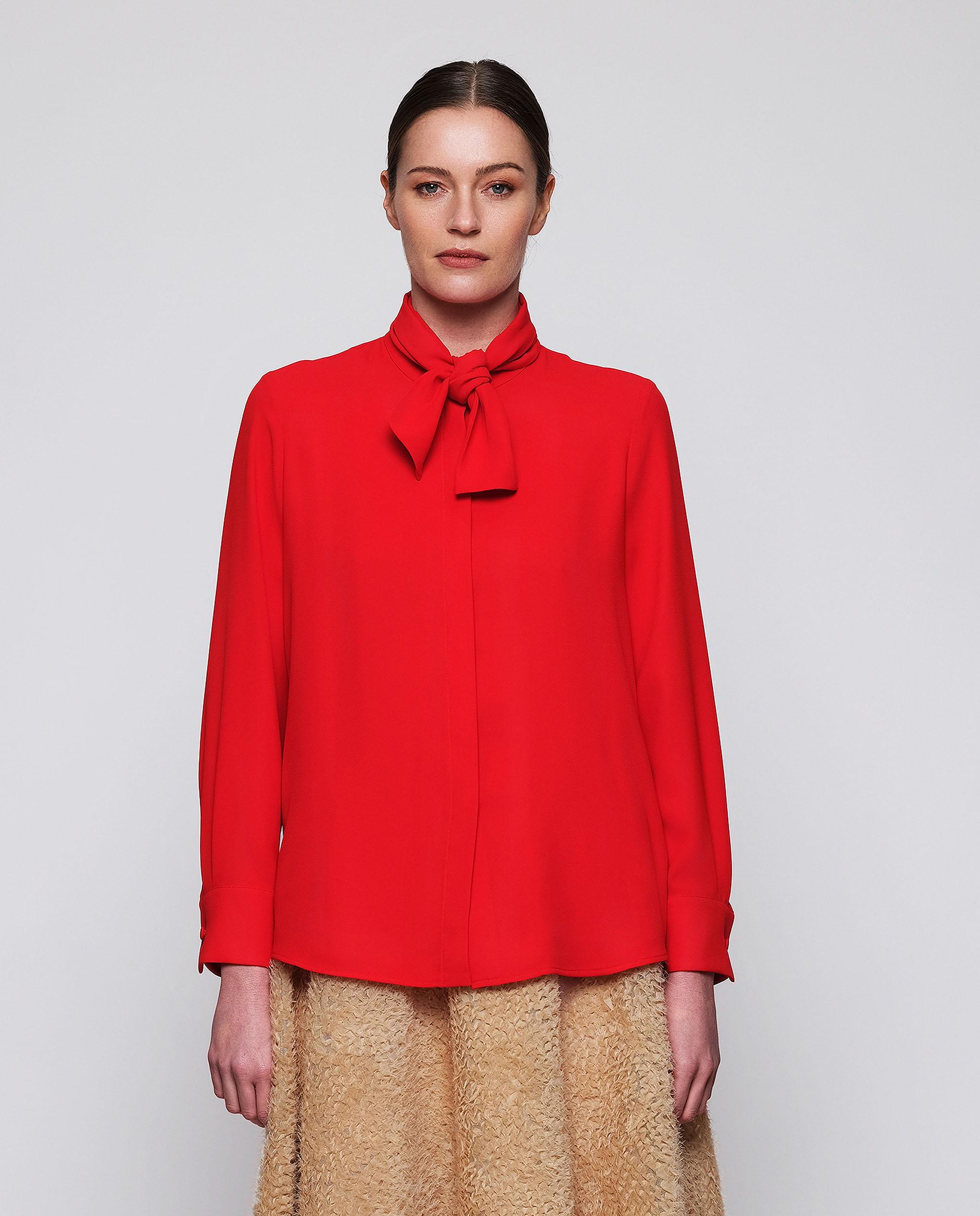 Blusa con lazada - Mirto - Rojo Rojo-1