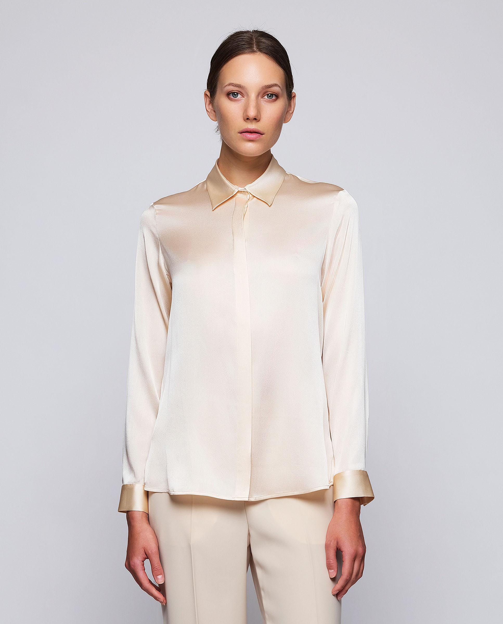 Blusa de seda elástica - Mirto - Natural Natural-1