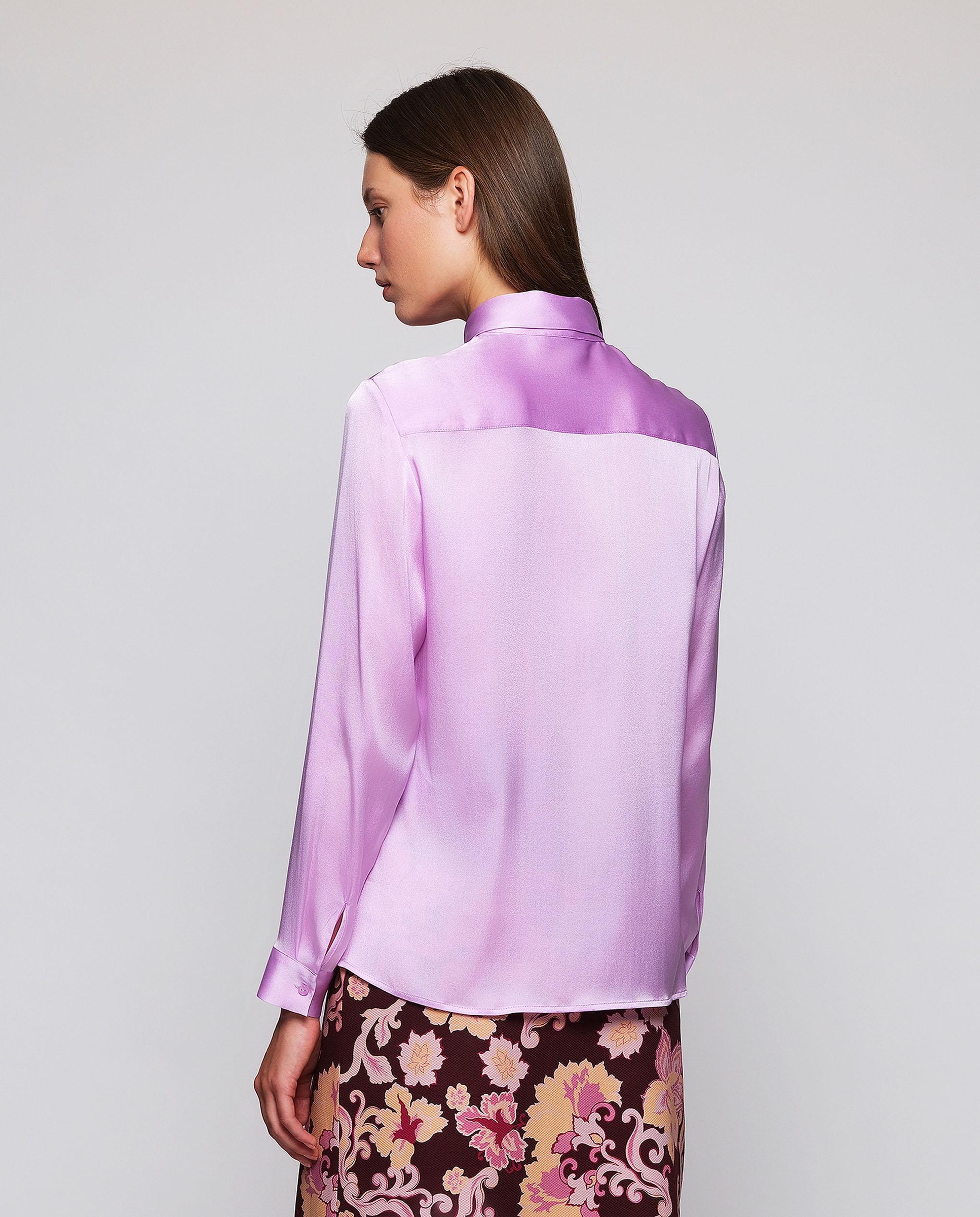 Blusa de seda elástica - Mirto - Rosa Rosa-2