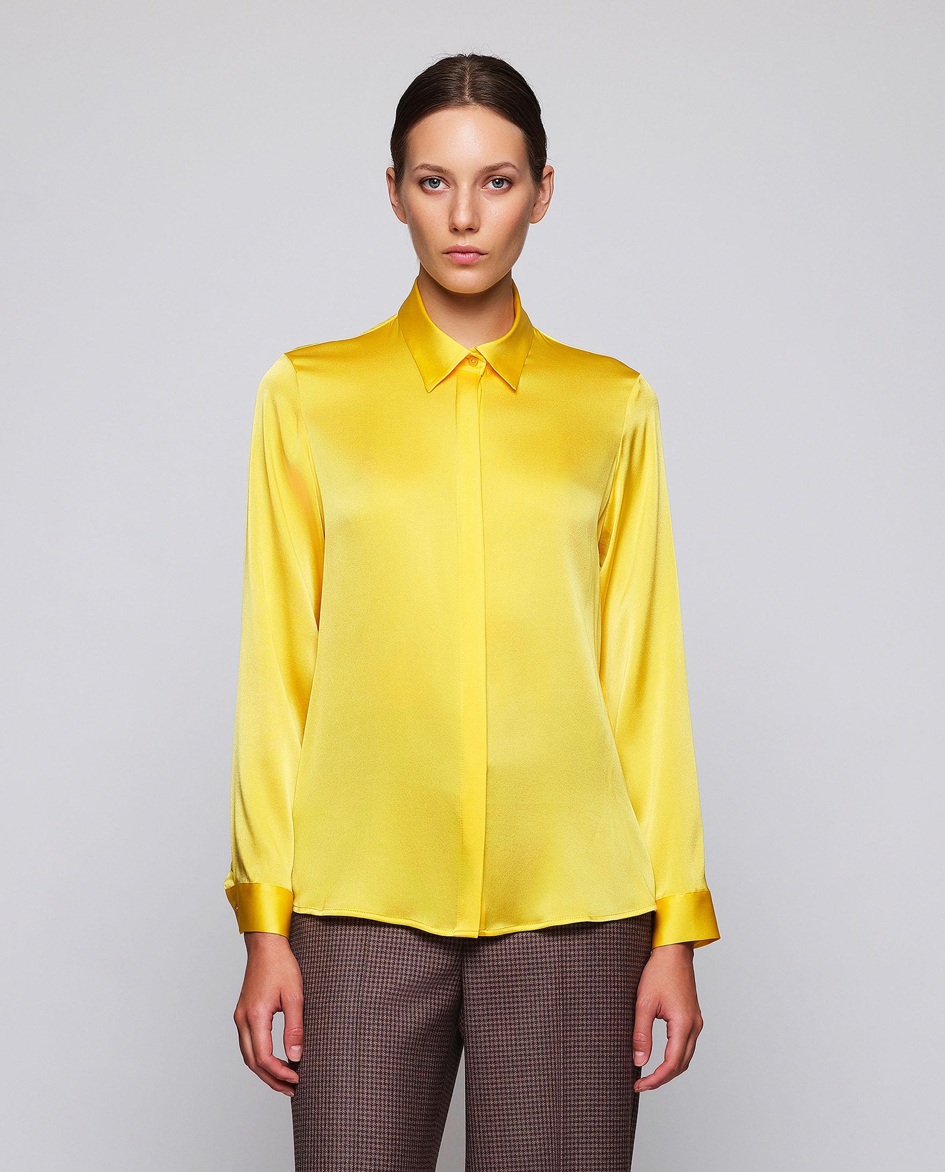 Blusa de seda elástica - Mirto - Amarillo Amarillo-1
