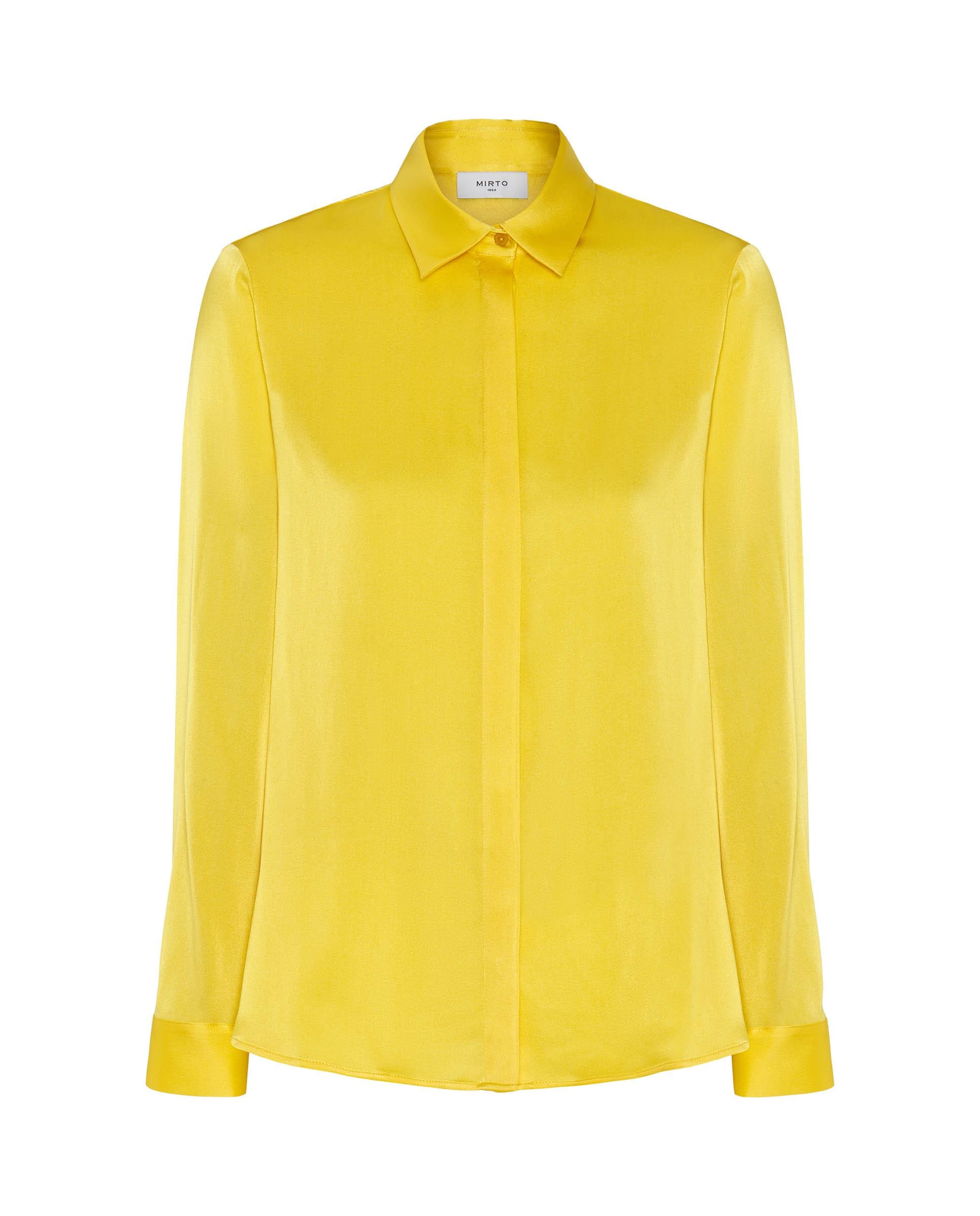 Blusa de seda elástica - Mirto - Amarillo Amarillo-4