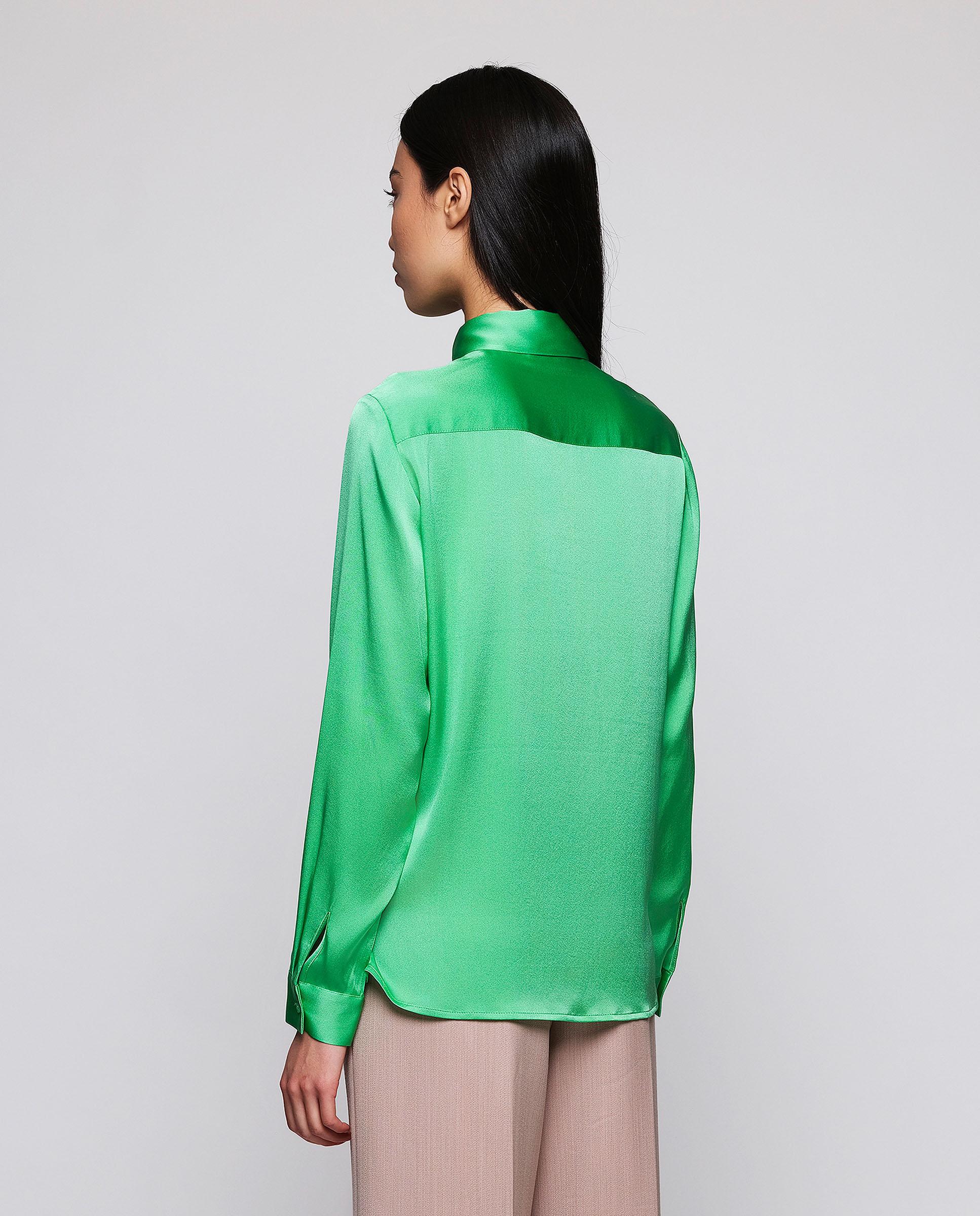 Blusa de seda elástica - Mirto - Verde Verde-2