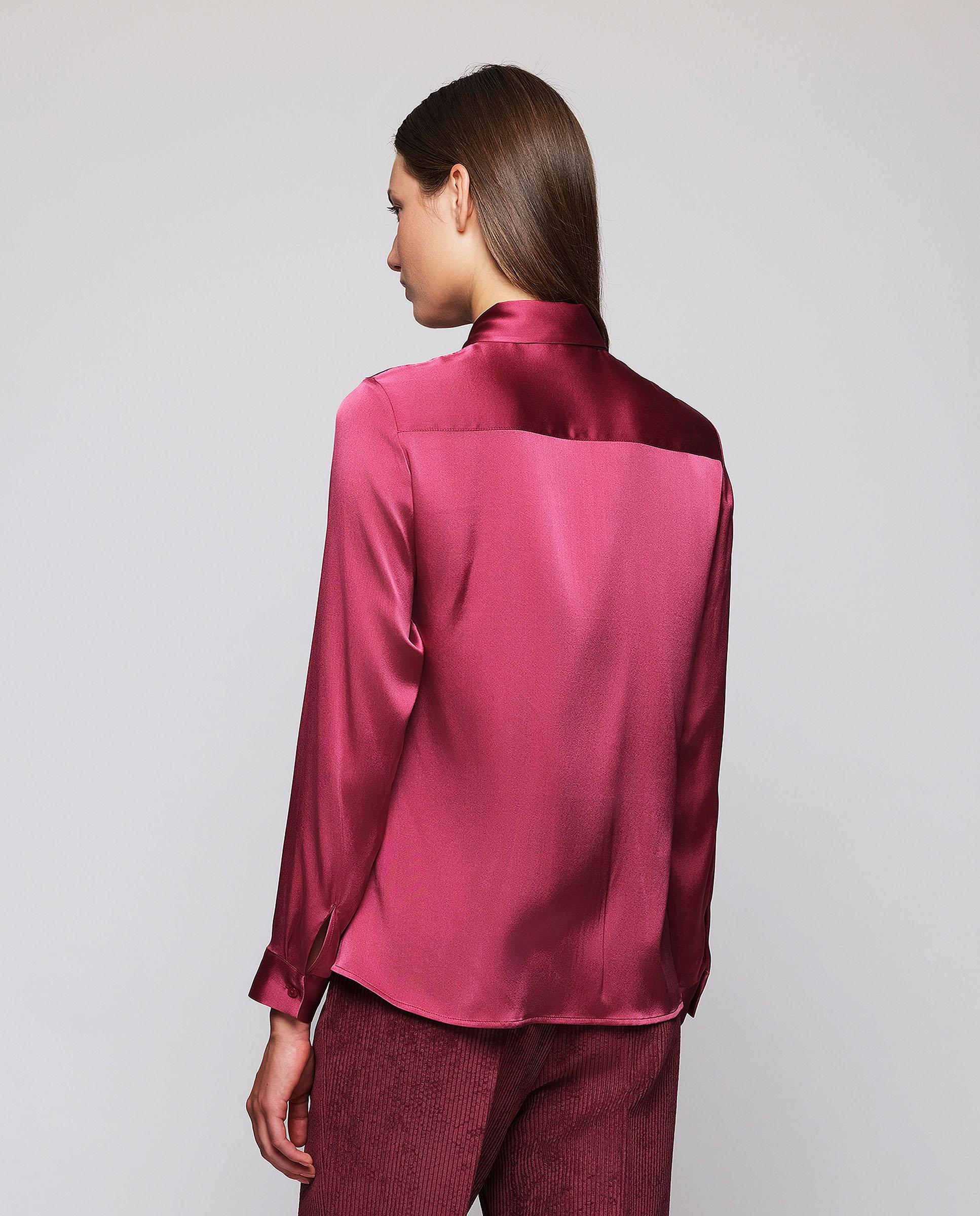 Blusa de seda elástica - Mirto - Granate Granate-2