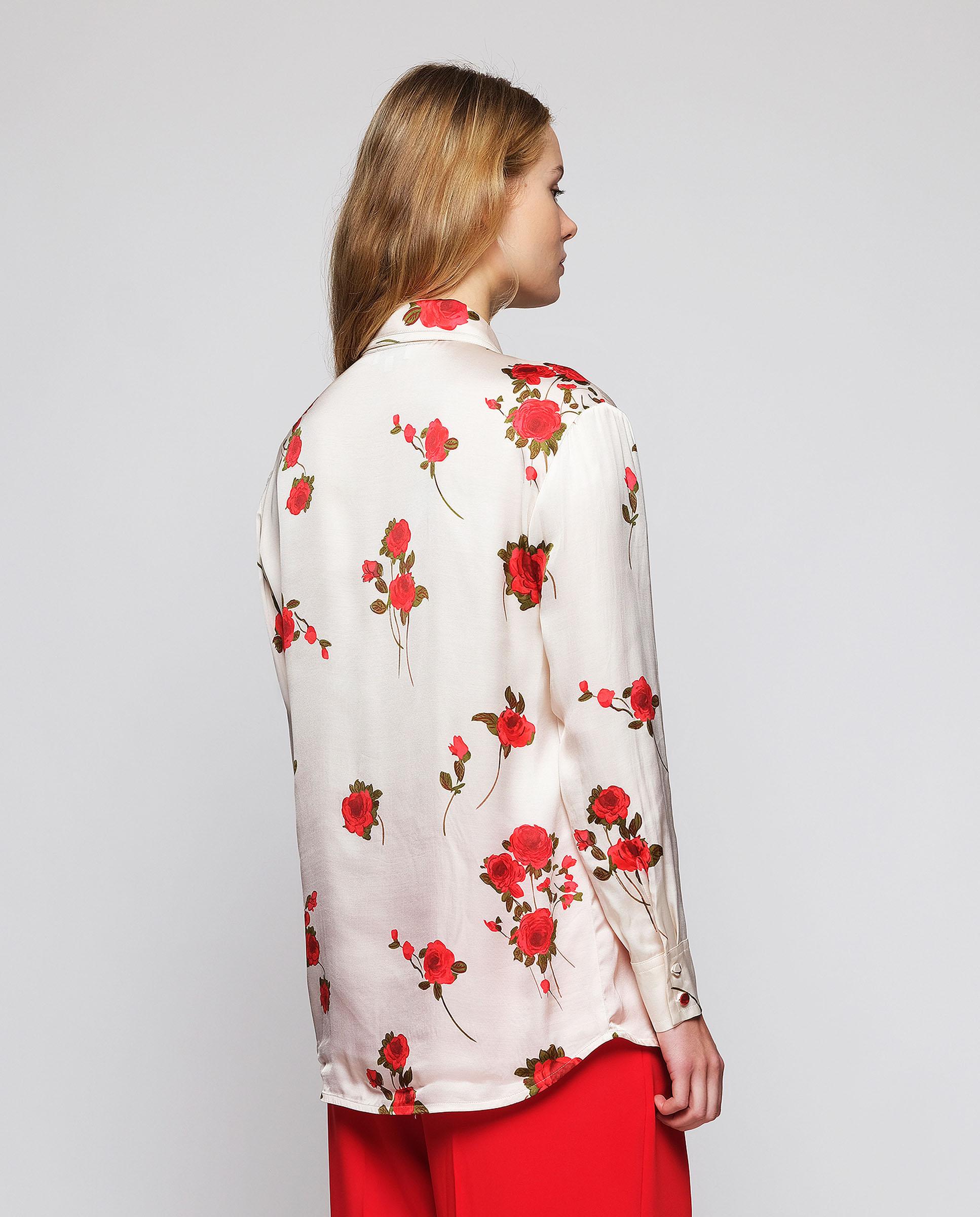 Blusa de mujer con estampado floral - Mirto - Natural Natural-2
