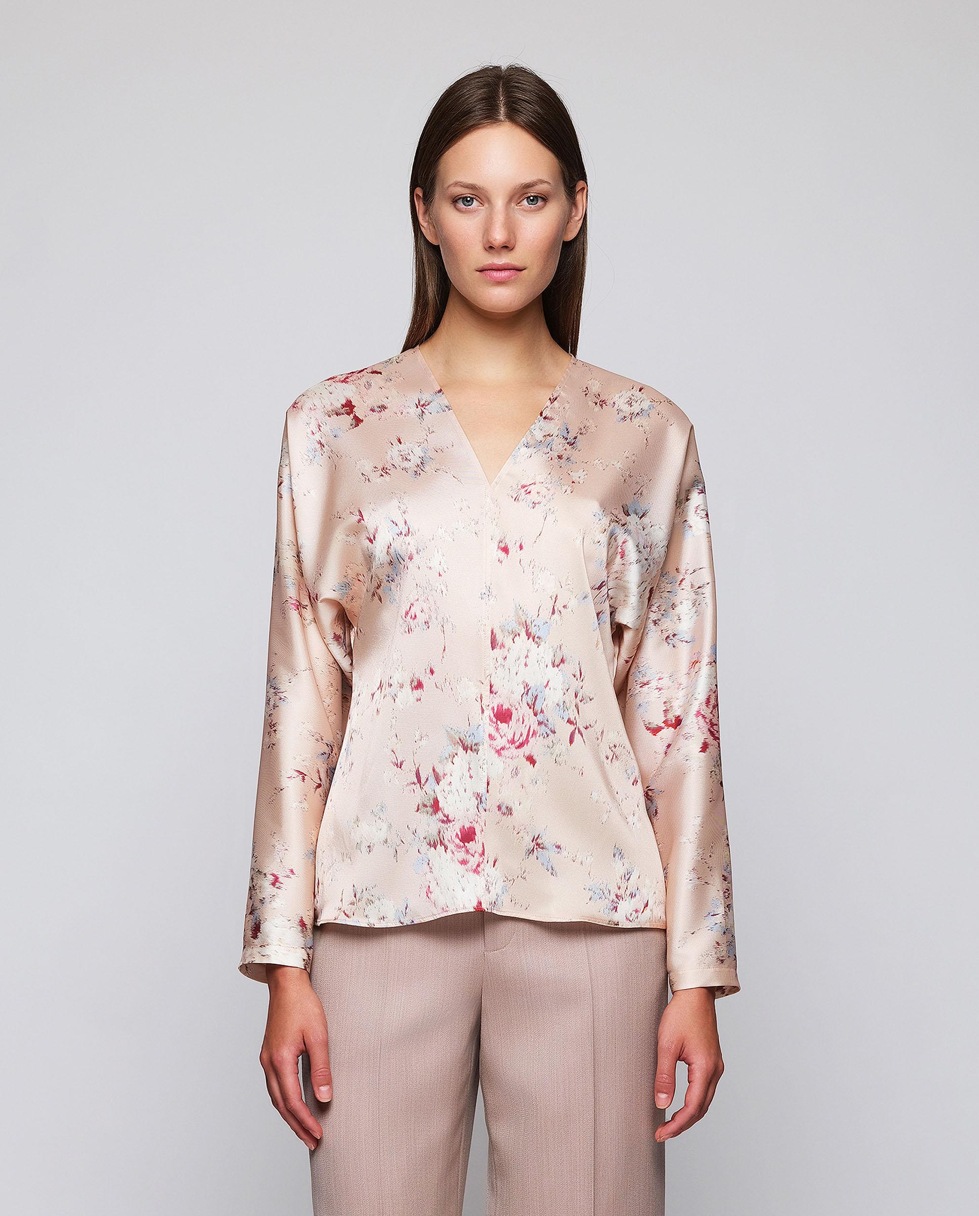 Imagen 0 de Top de mujer estampado floral Rosa claro