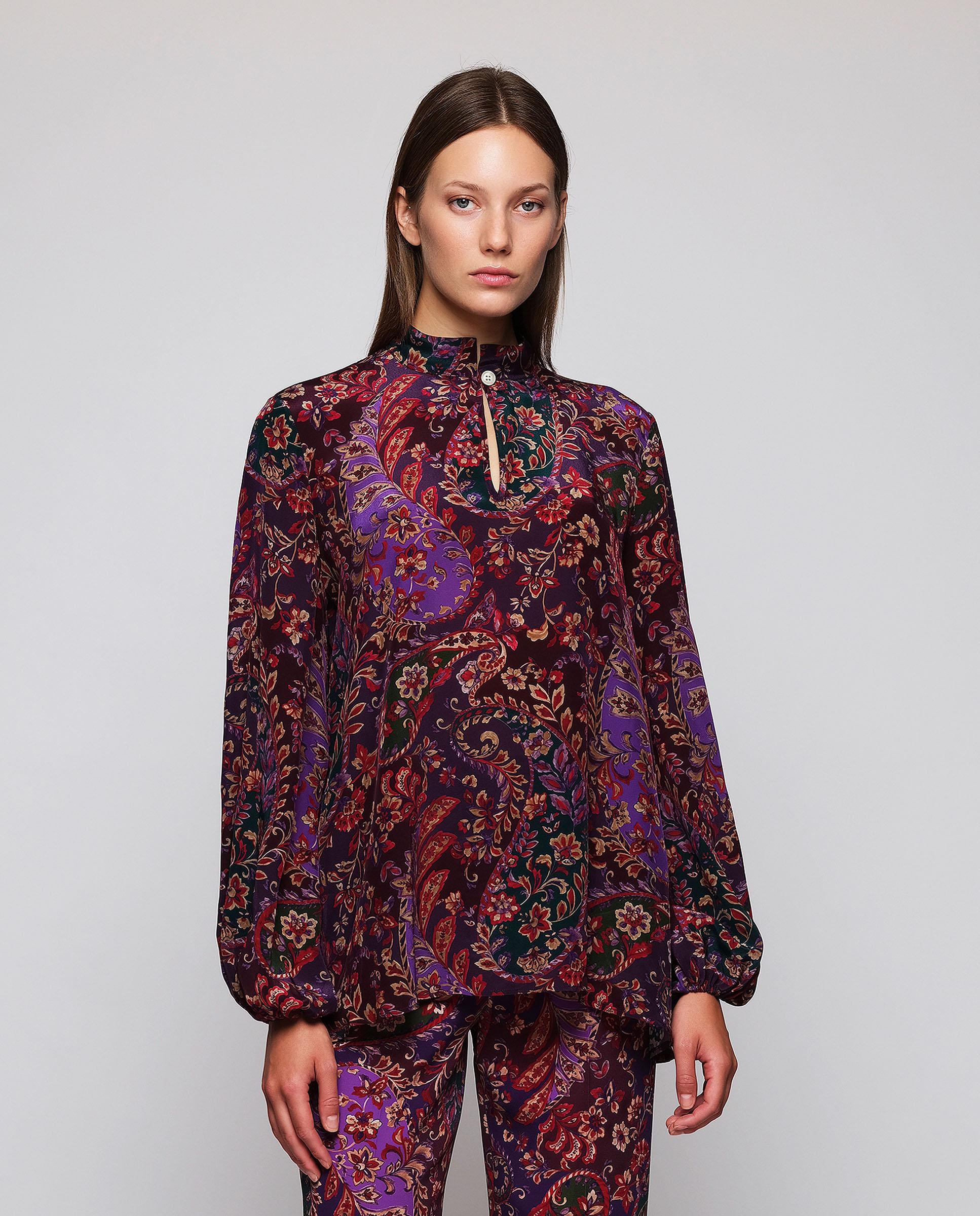 Top estampado paisley - Mirto - Morado Morado-1