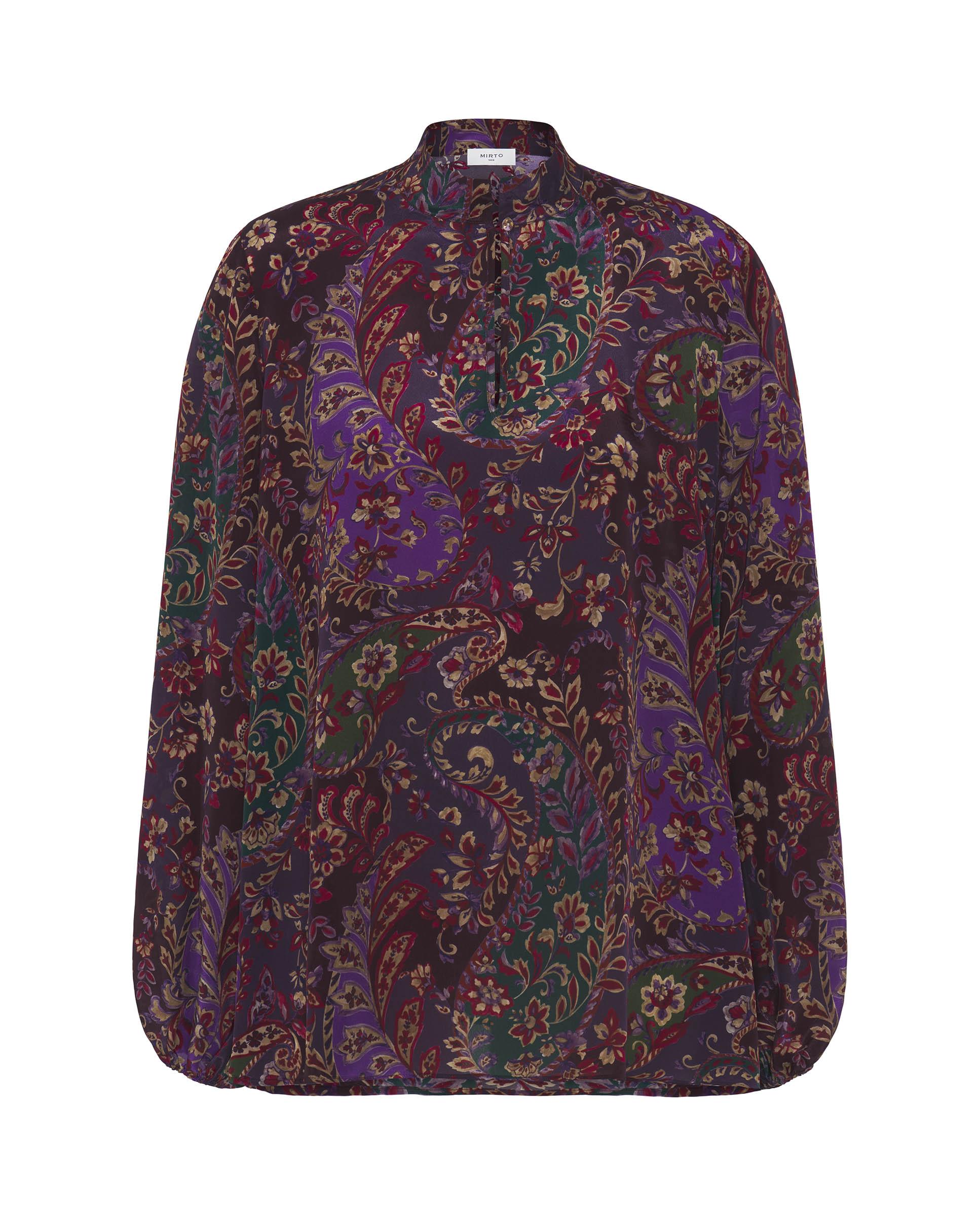 Top estampado paisley - Mirto - Morado Morado-4