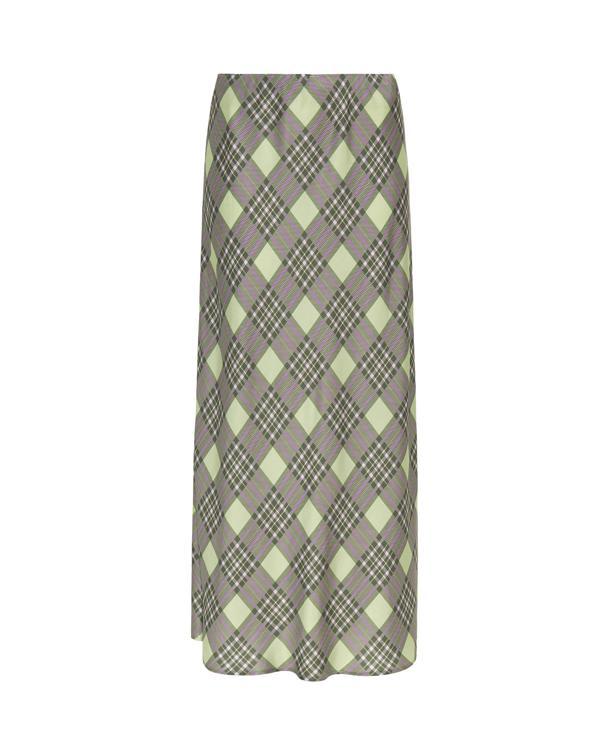 Falda midi estampado cuadros - Mirto - Verde Verde-4