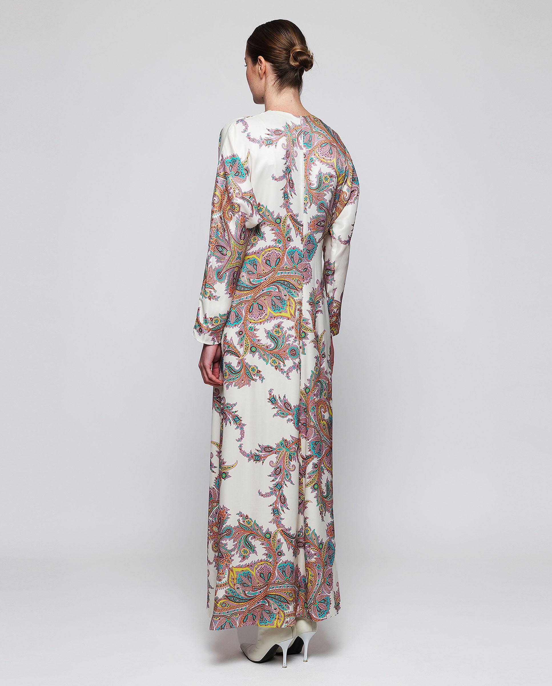 Vestido midi estampado paisley - Mirto - Blanco Blanco-2