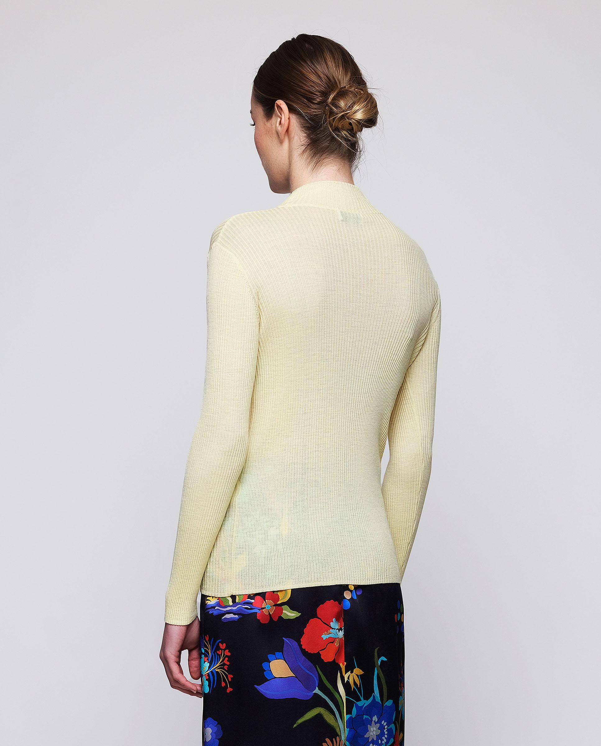 Jersey fino de canalé de lana - Mirto - Amarillo Amarillo-2