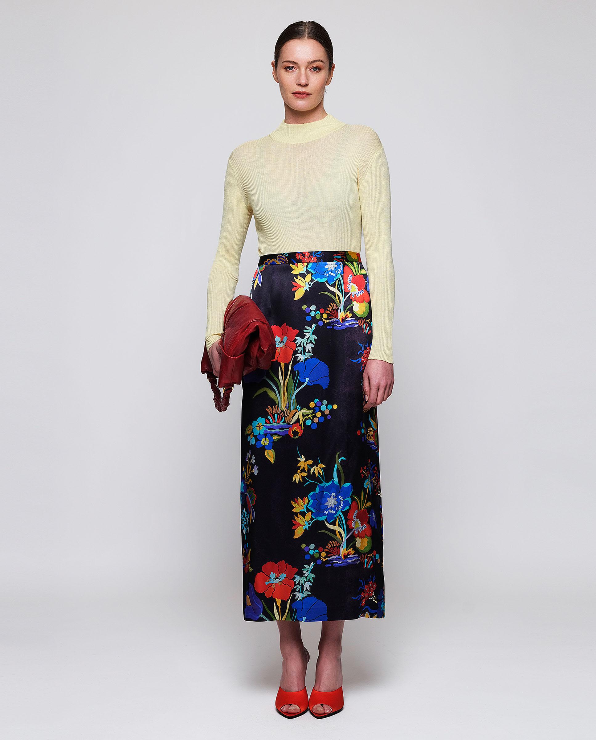 Jersey fino de canalé de lana - Mirto - Amarillo Amarillo-3