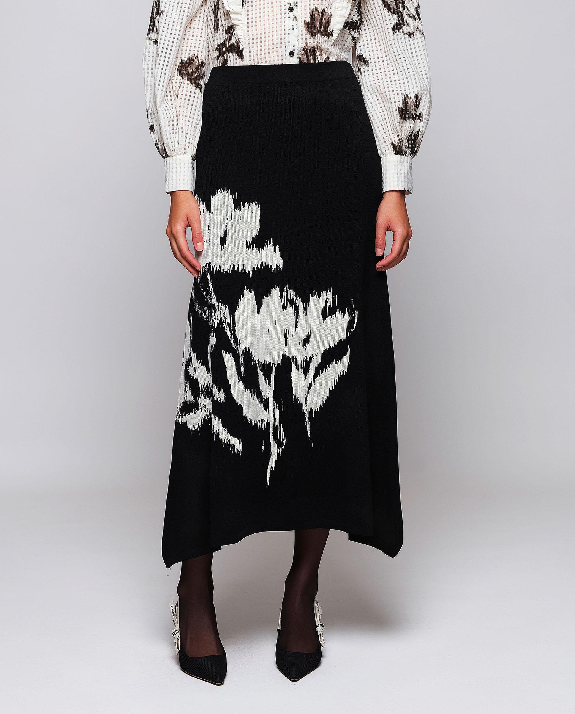 Imagen 1 de Falda de punto jacquard Negro