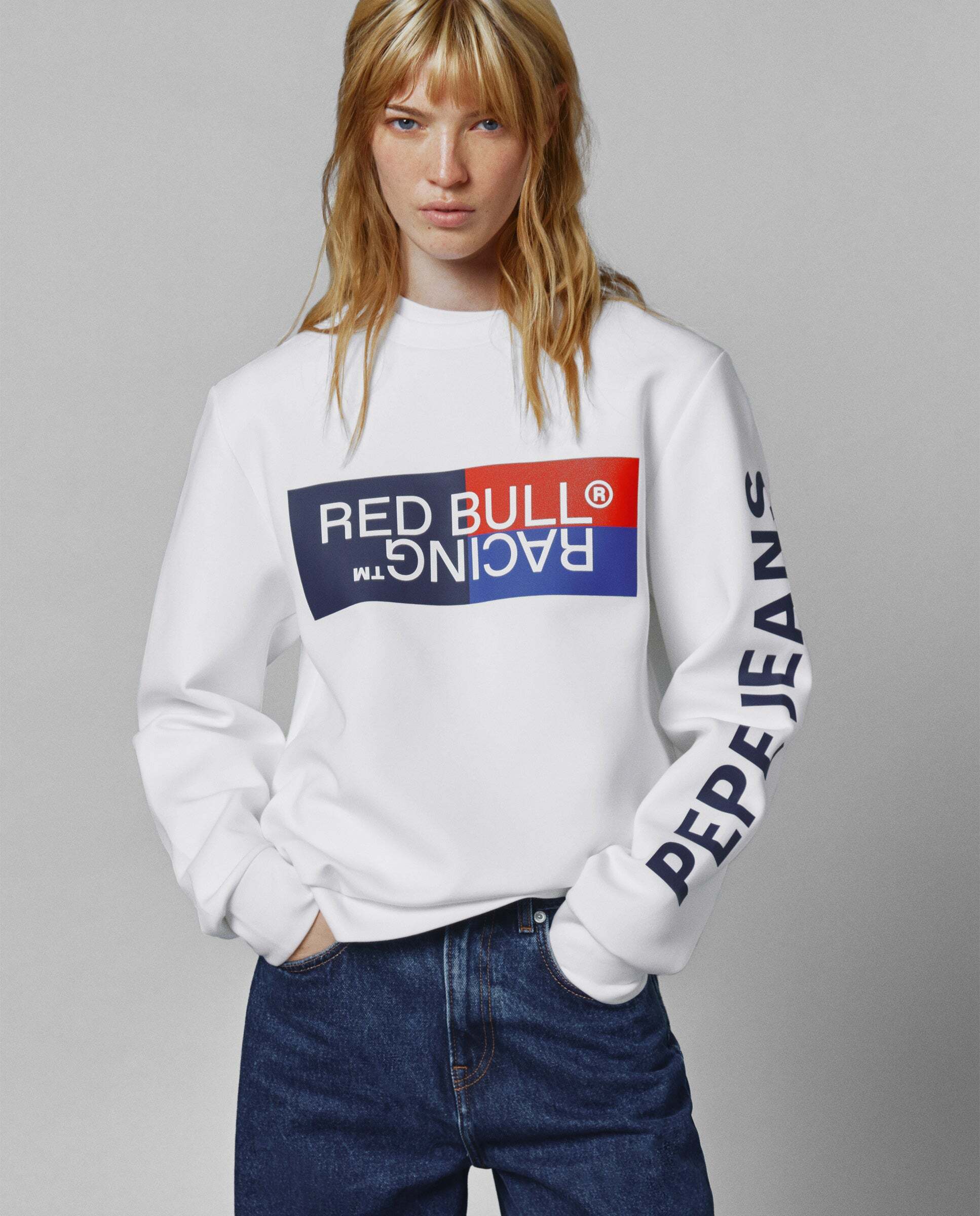 Sudadera unisex cuello redondo - Pepe Jeans - Blanco Blanco-2