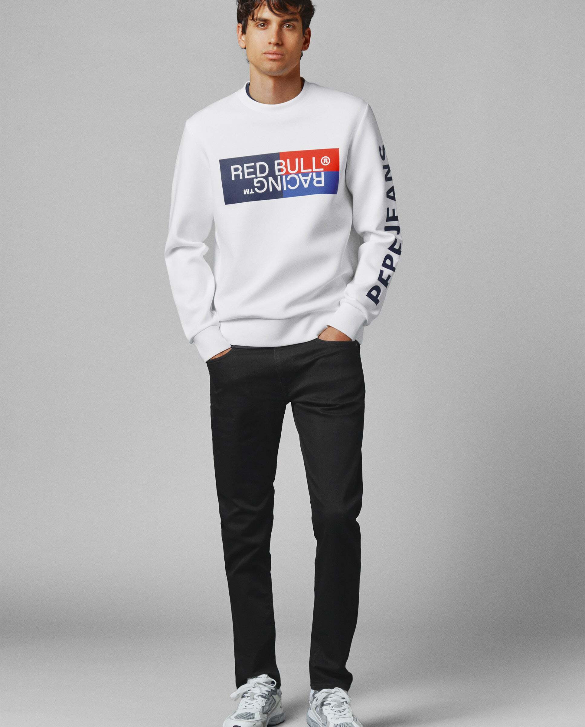 Sudadera unisex cuello redondo - Pepe Jeans - Blanco Blanco-4