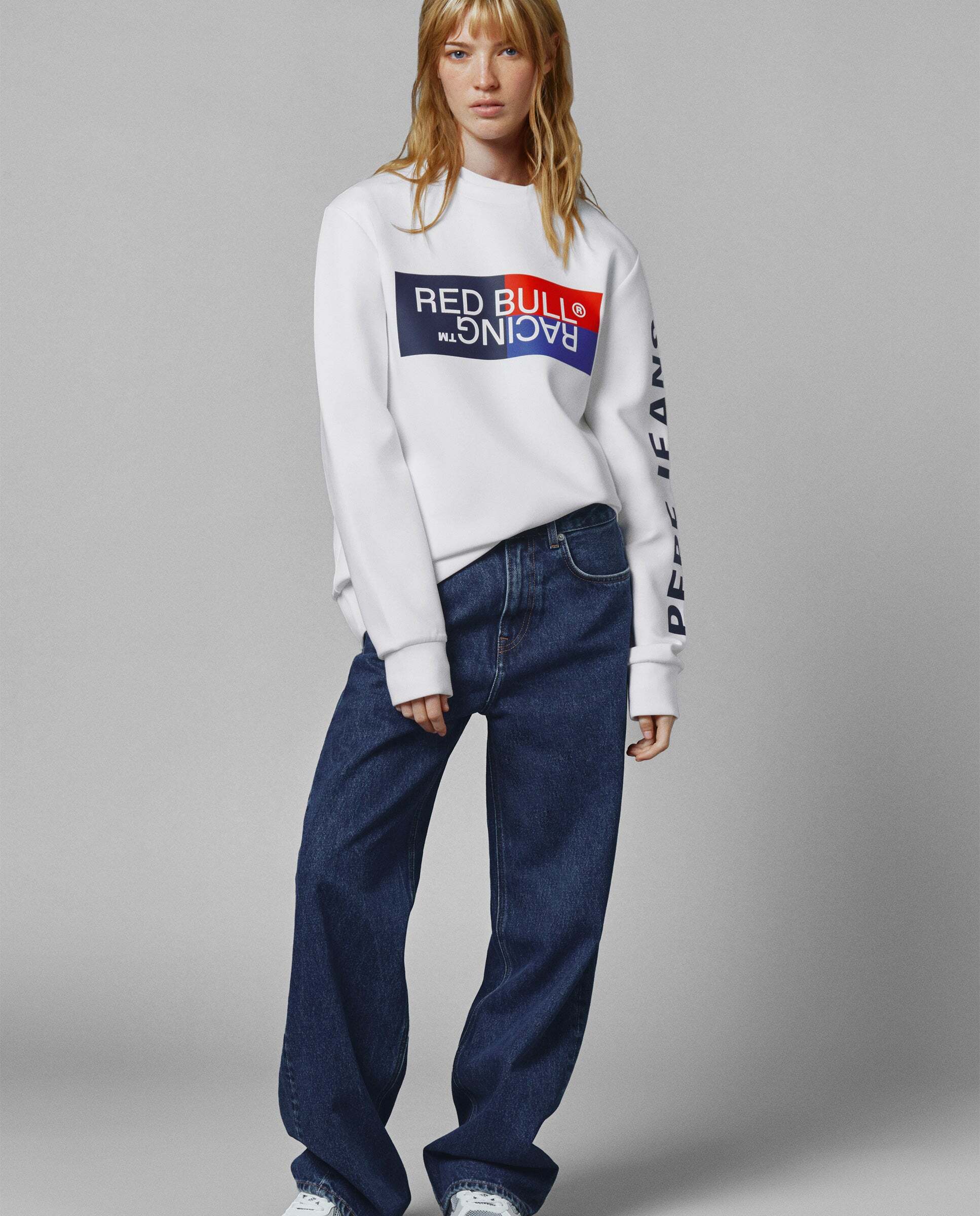 Sudadera unisex cuello redondo - Pepe Jeans - Blanco Blanco-5