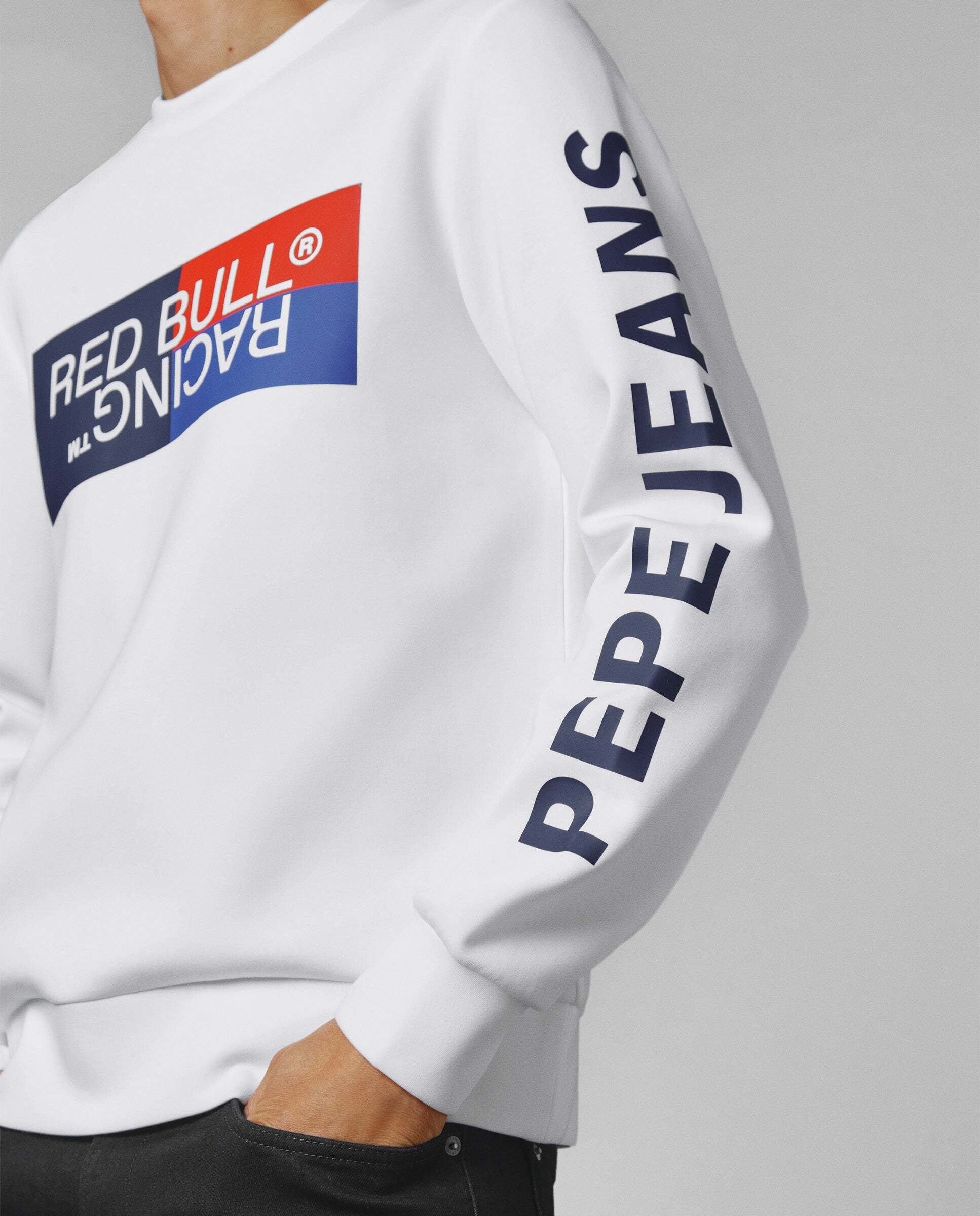 Sudadera unisex cuello redondo - Pepe Jeans - Blanco Blanco-7