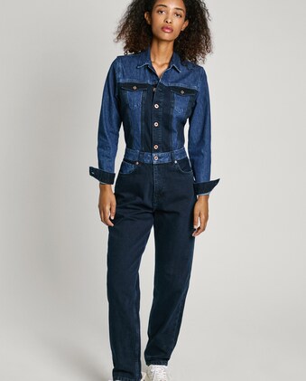 Mono de mujer vaquero fit regular en tejido bicolor · Pepe Jeans · El ...