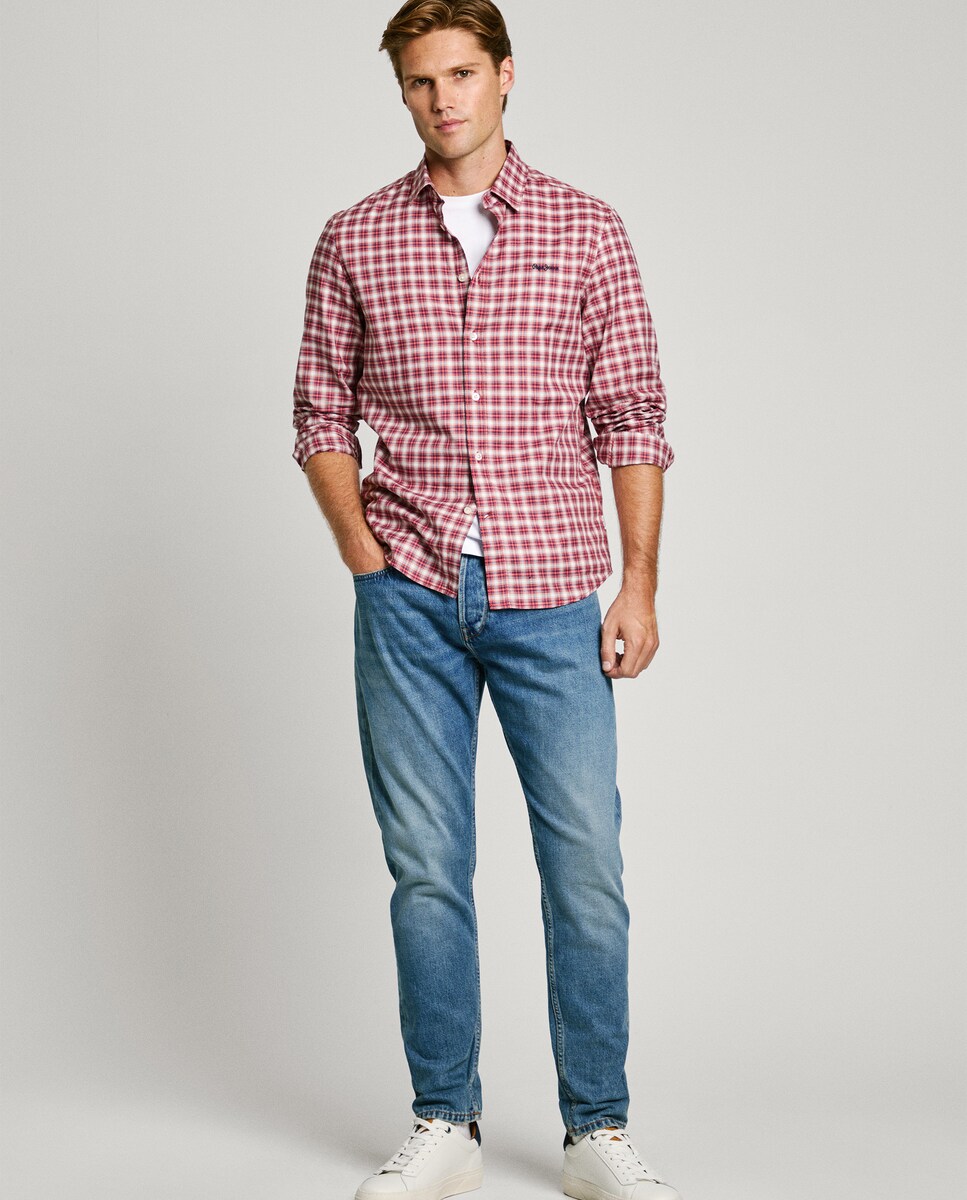 Vaquero de hombre Callen fit taper con efecto desgastado · Pepe