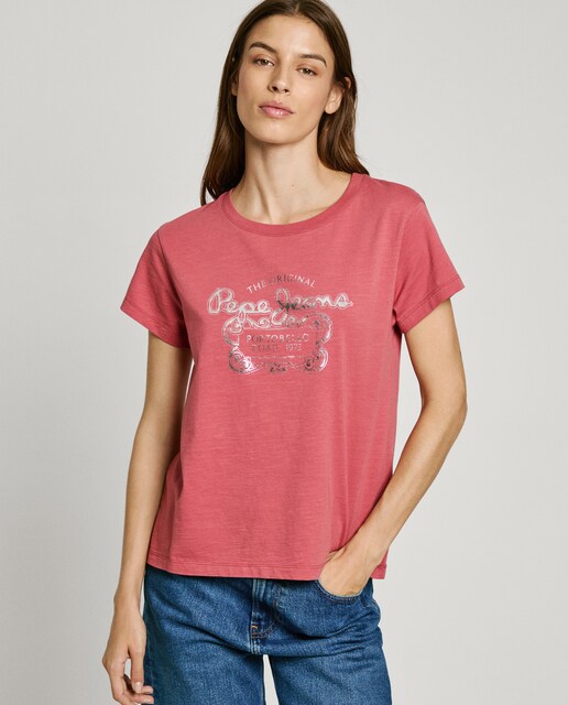 Imagen 0 de Camiseta de mujer manga corta con logo estampado